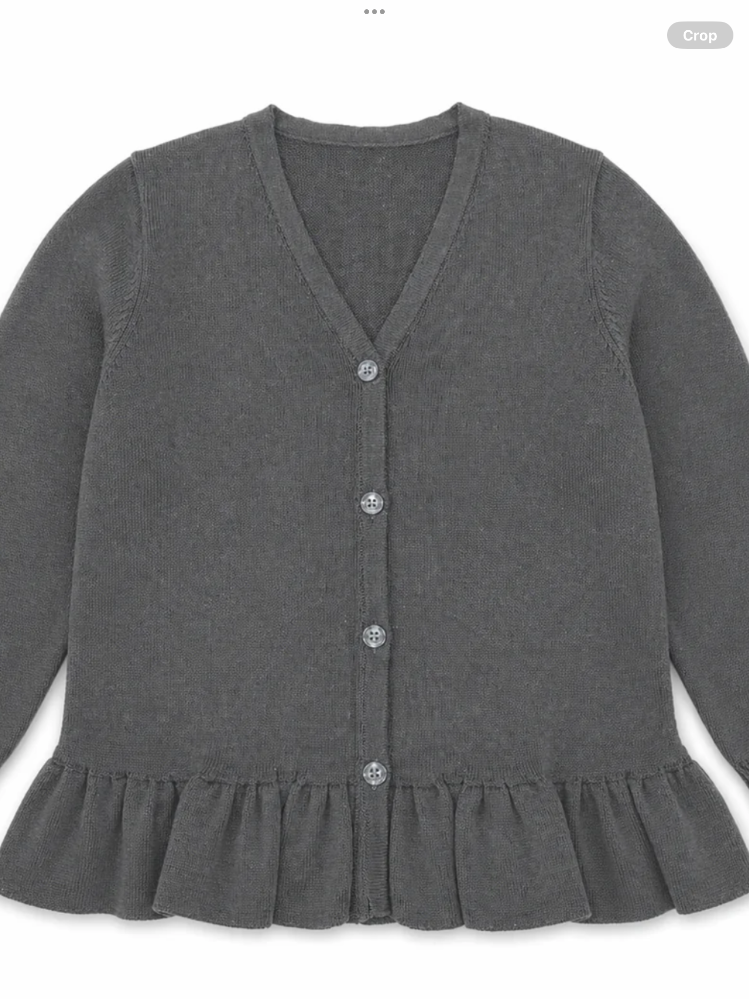 Caramelo kids Grey Frill Hem Knitted Cardigan 0726784