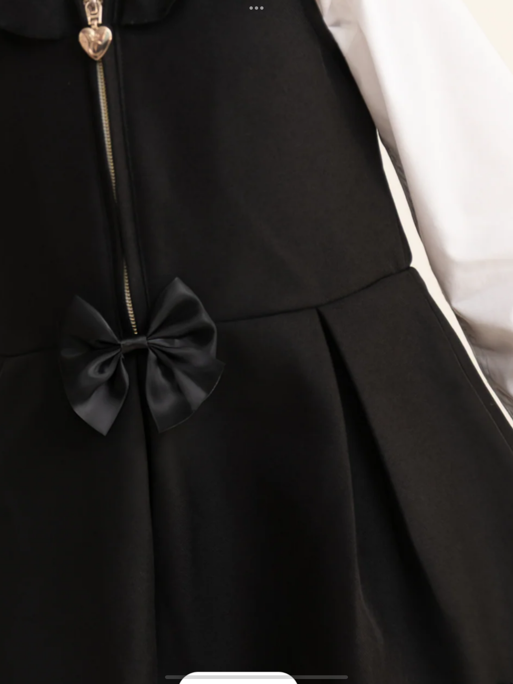 Caramelo kids Black Zip Front Pinafore with Bow Details 0726786
