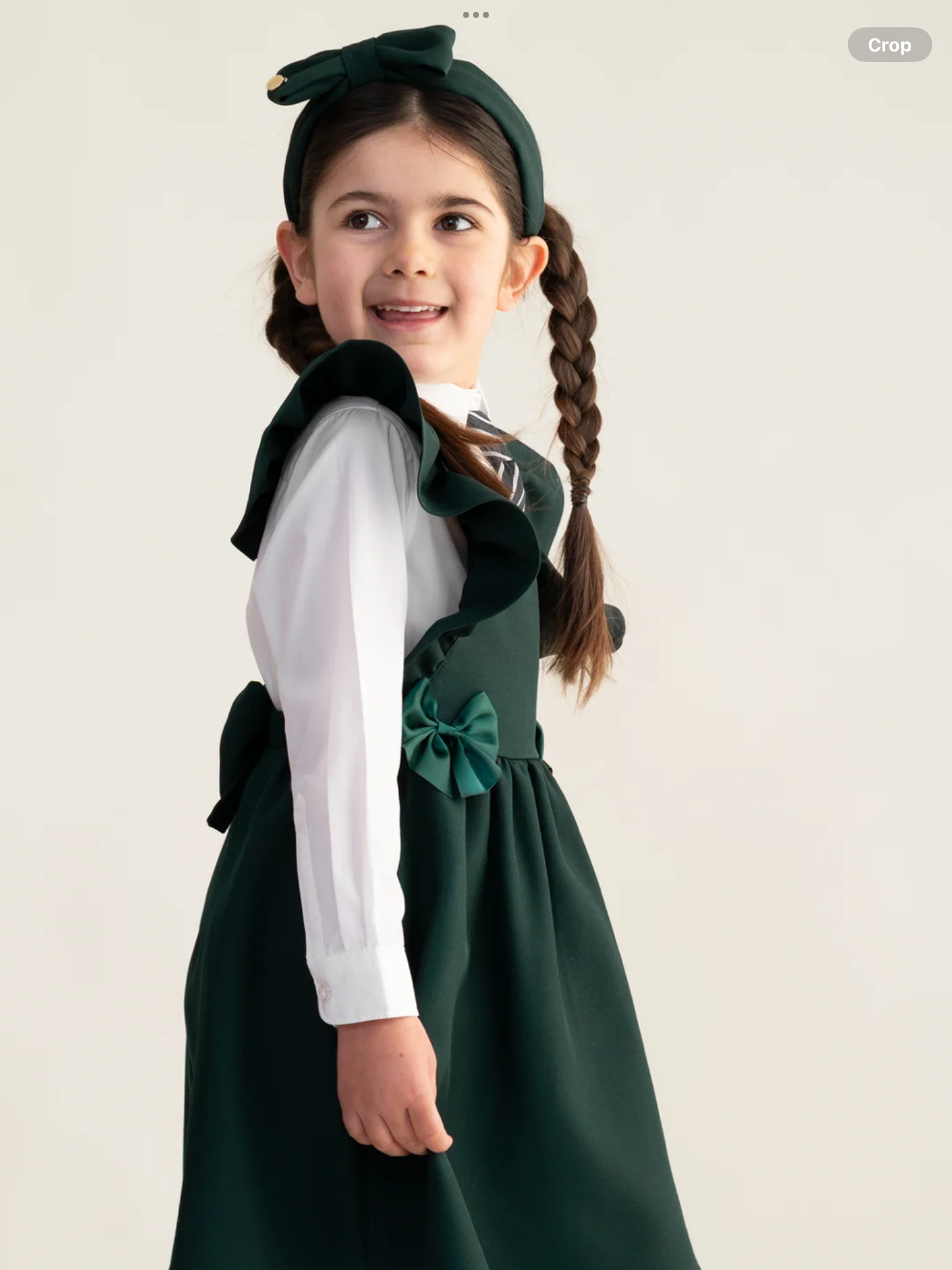 Caramelo kids Bottle Green Pinafore Dress 0726789