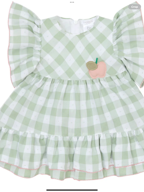 Deolinda sage checked dress 0325196