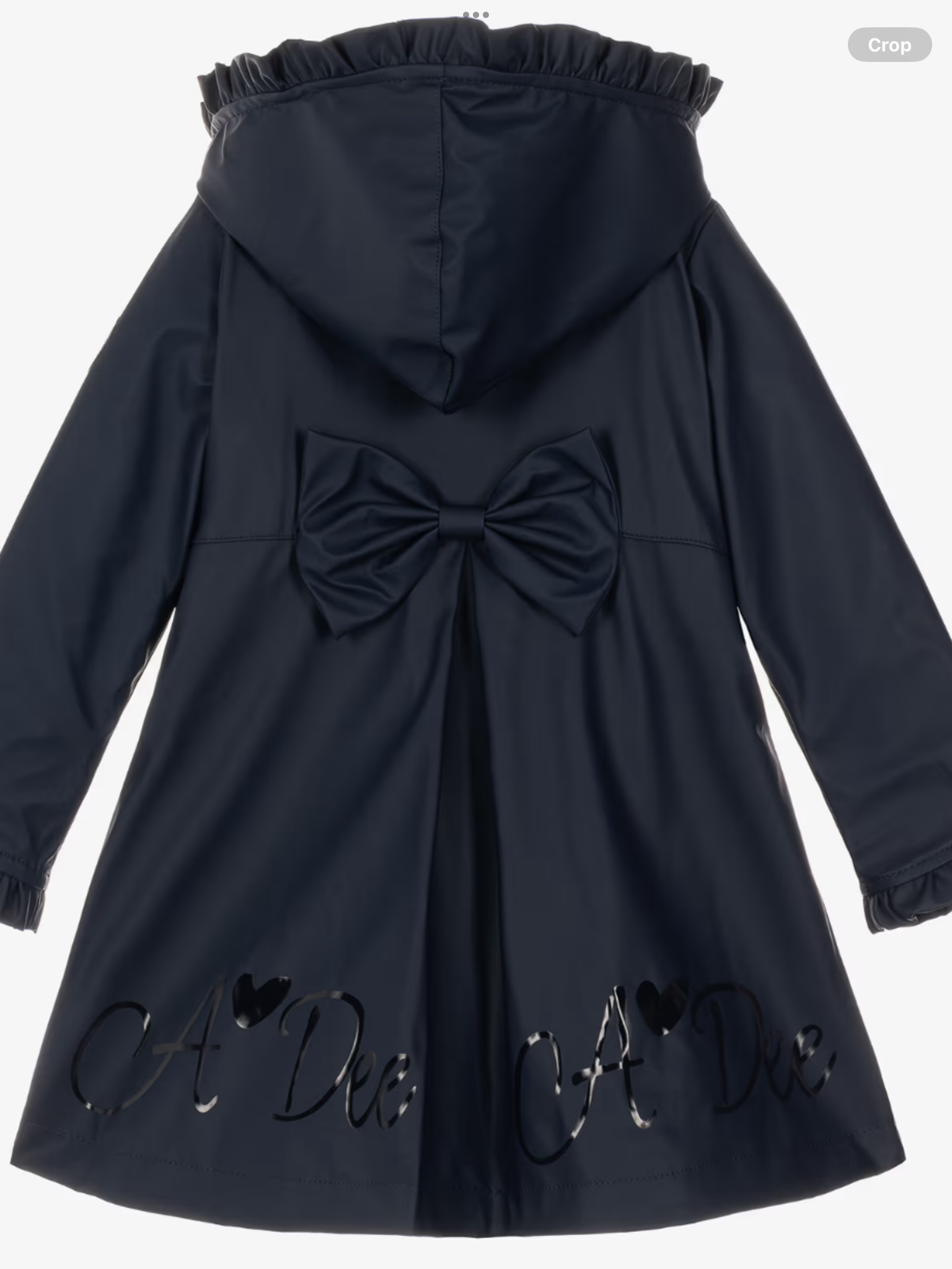 PRE ORDER ADEE Girls dark Navy Nova raincoat with Ruffles & Bows 0726792