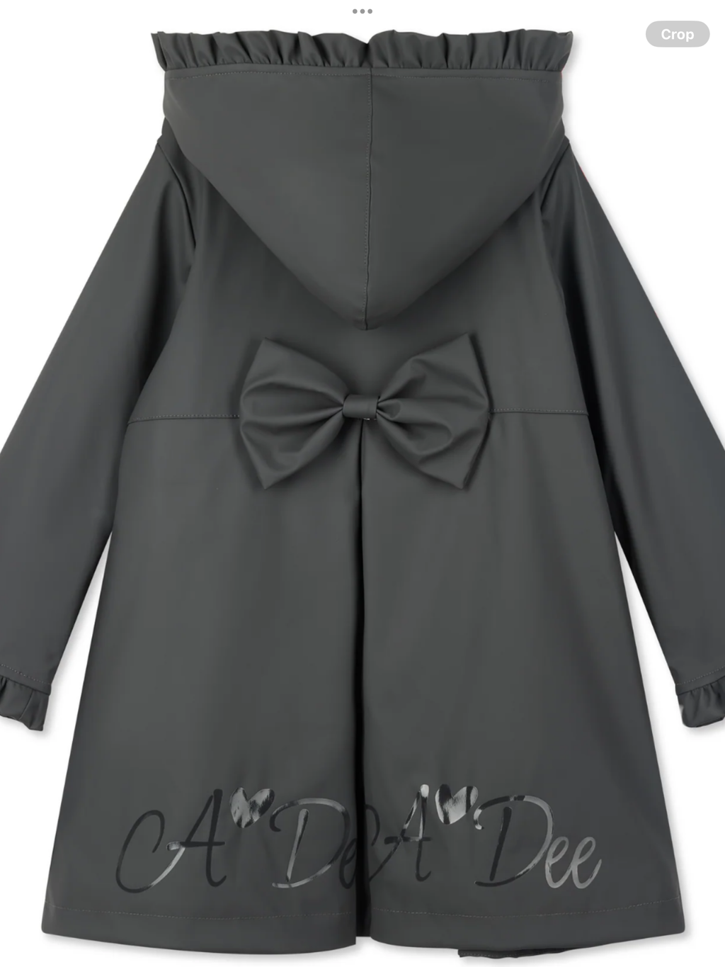 PRE ORDER Girls DARK GREY Raincoat with Ruffles & Bows 0726793