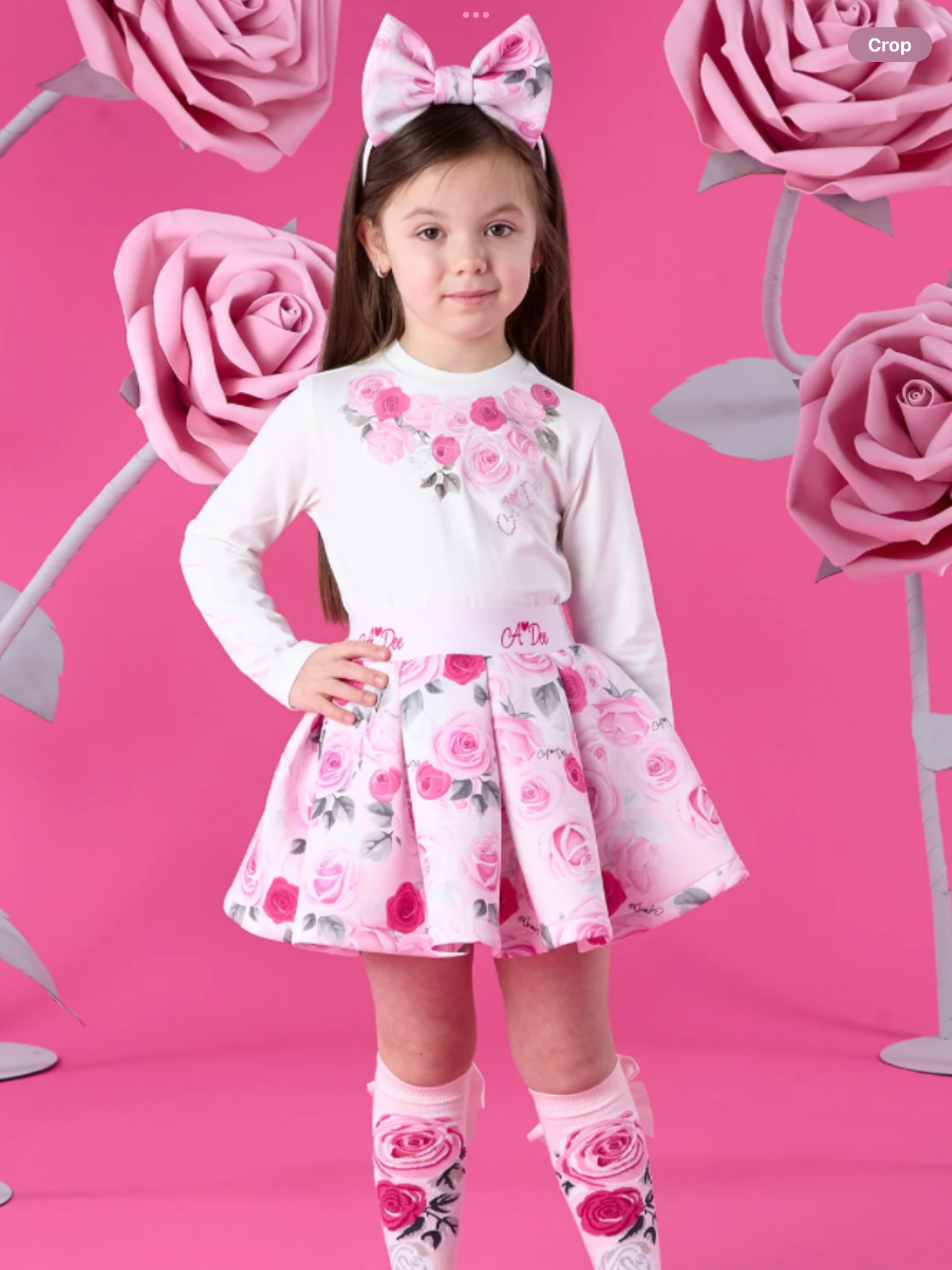 Pre order ADEE ARIELLA Rose Print Skirt Set 0726786