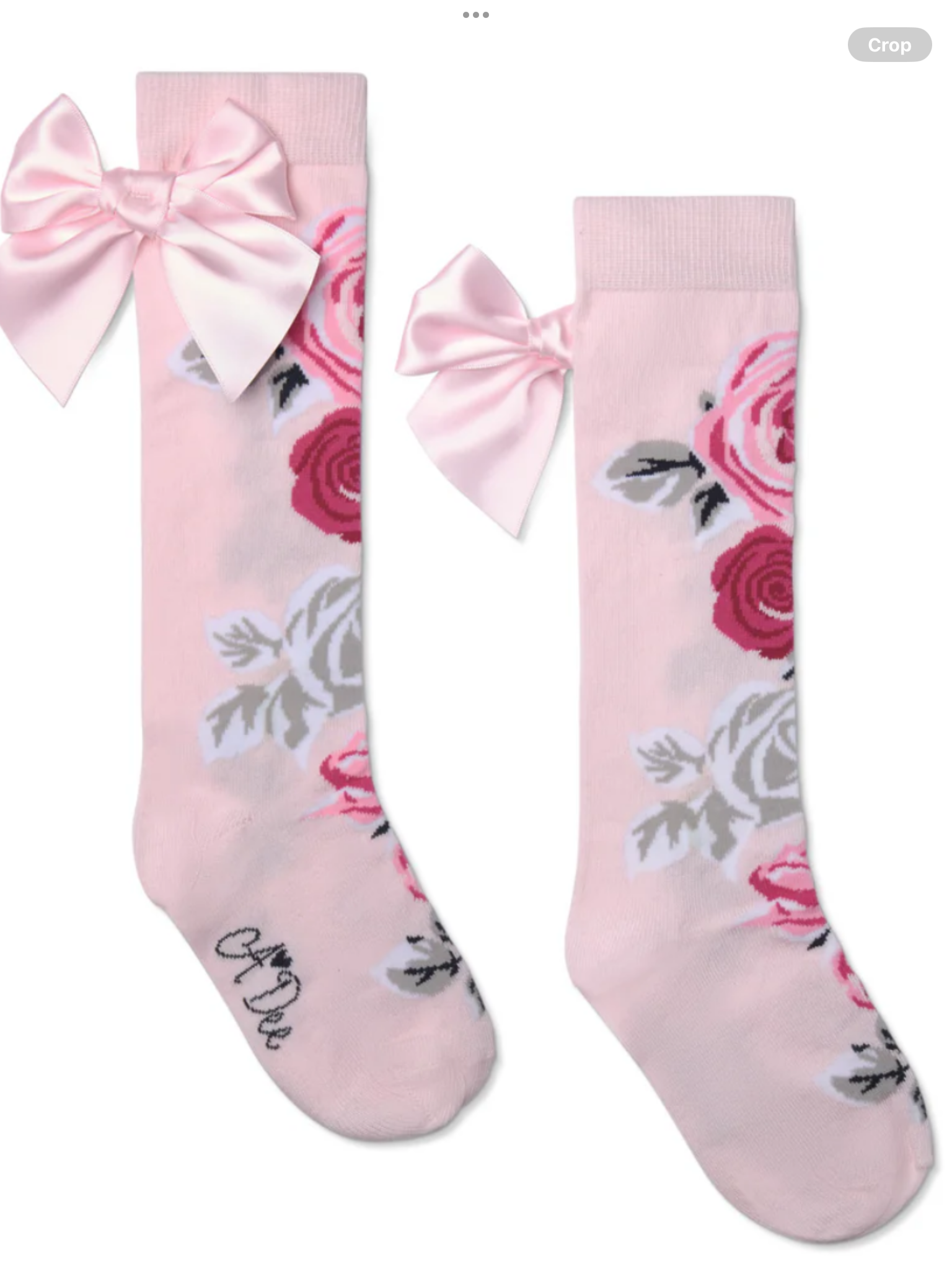 PRE ORDER A Dee Girls Rose Print 'Alessandra' Knee Socks 0726790
