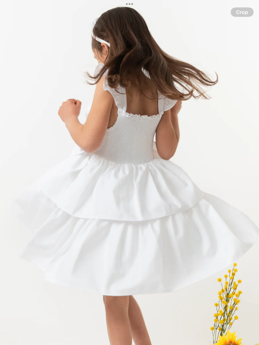 White Cotton Tiered Dress 0325217