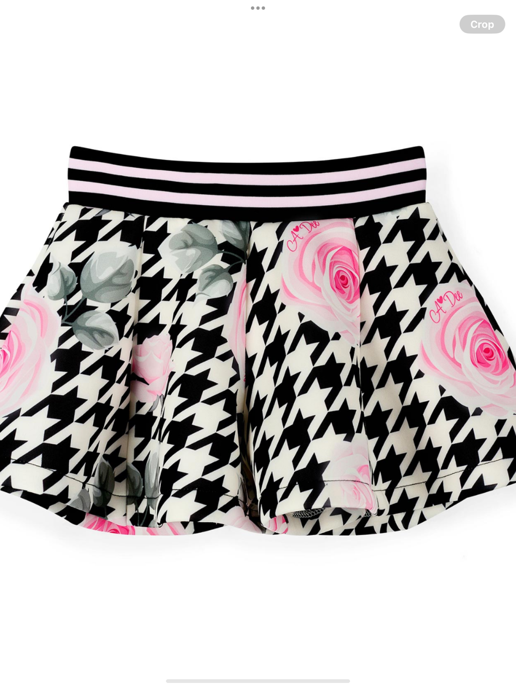 PRE ORDER A Dee Winter Bloom Amy Houndstooth Print Short Set - Pale Pink 0726798