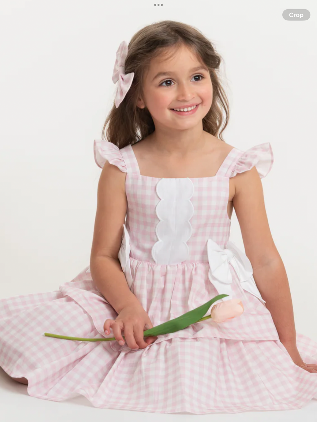 Country Kitchen Pink Gingham Bow Dress 0325219