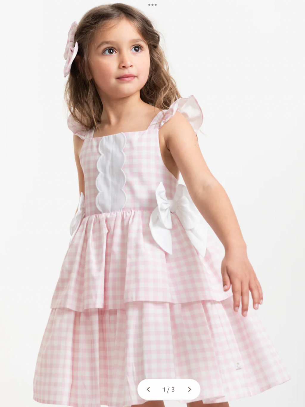 Country Kitchen Pink Gingham Bow Dress 0325219
