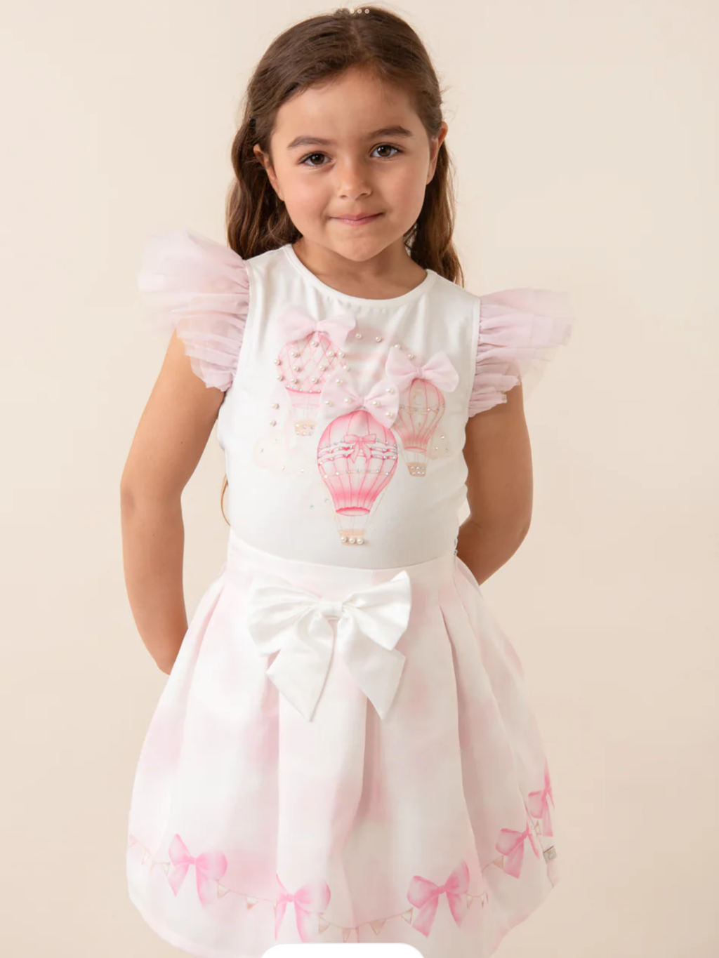 Caramelo kids Fly Away Pink Balloon Skirt Set 0325220