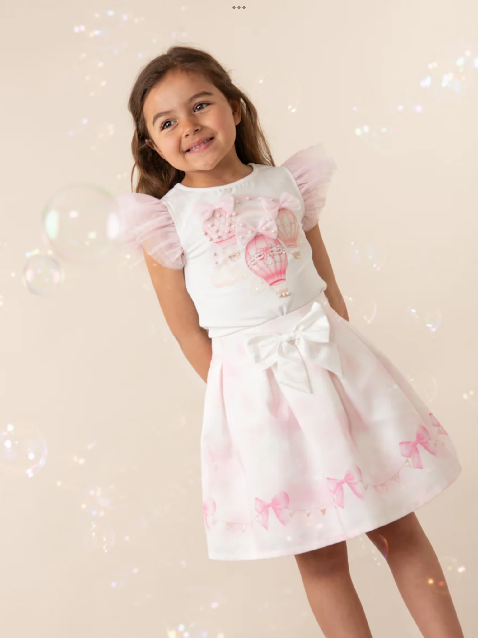 Caramelo kids Fly Away Pink Balloon Skirt Set 0325220