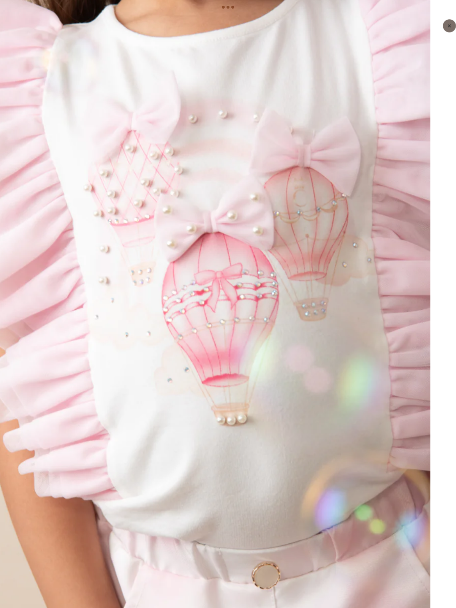 Fly Away Pink Scalloped Shorts Set with Ruffled Sleeves 0325221