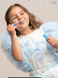 Fly Away Sky Blue Scalloped Shorts Set with Ruffled Sleeves 0325222
