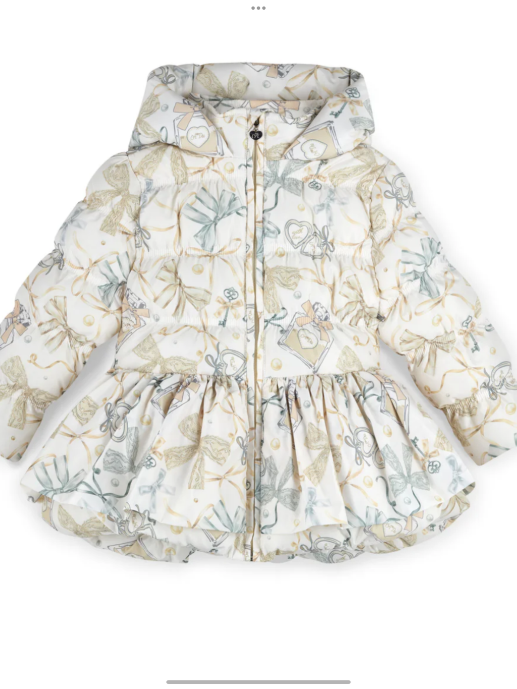 PRE ORDER Eau De A Dee Ava Bow Print Jacket - Snow White 0726805