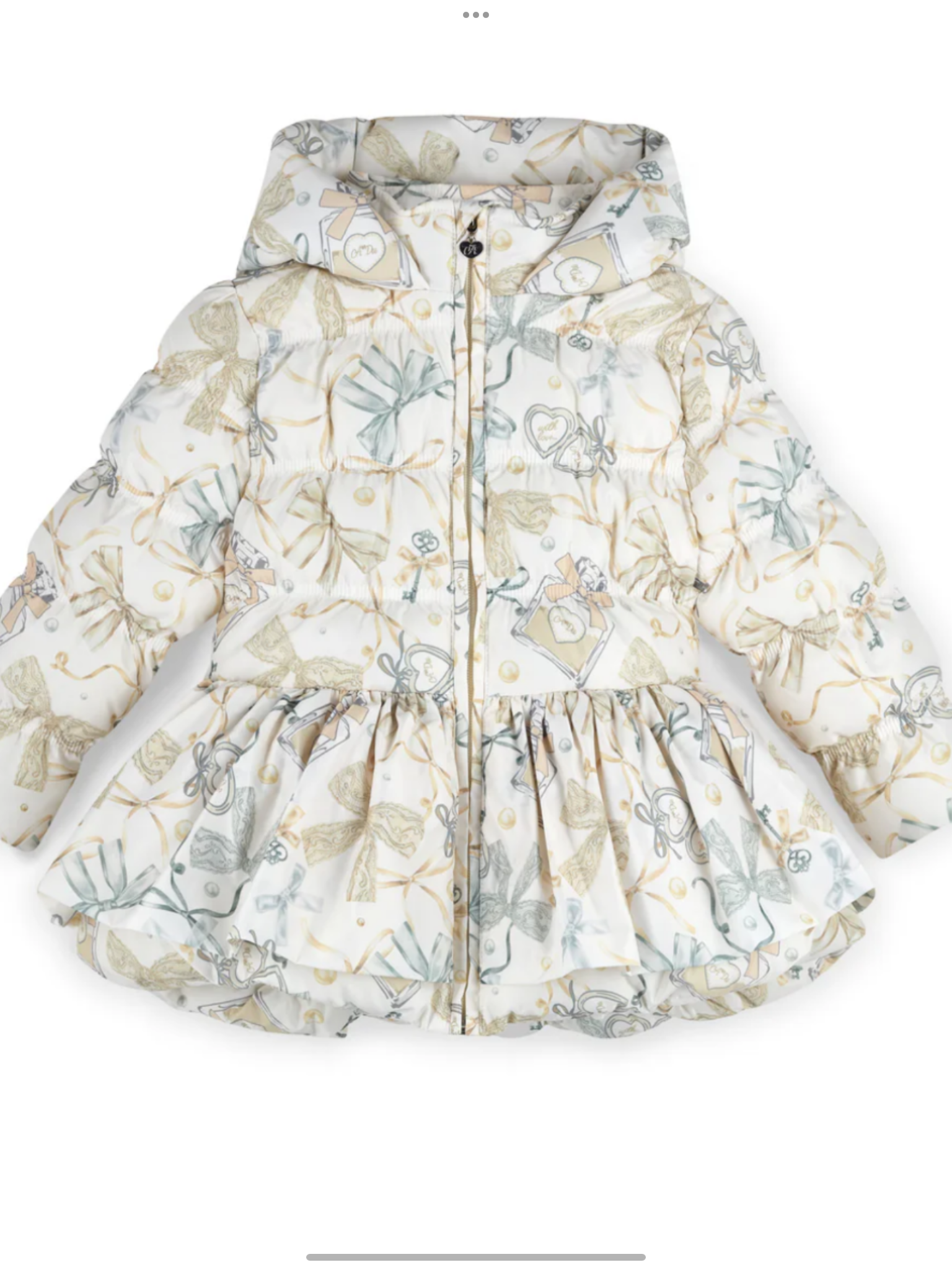 PRE ORDER Eau De A Dee Ava Bow Print Jacket - Snow White 0726805