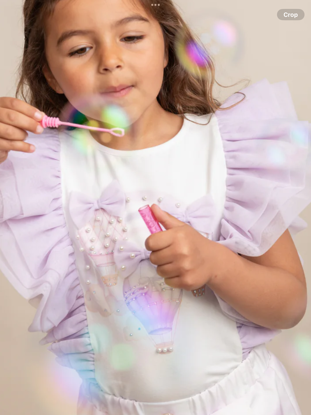 Caramelo kids Fly Away Lilac Scalloped Shorts Set with Ruffled Sleeves 0325223