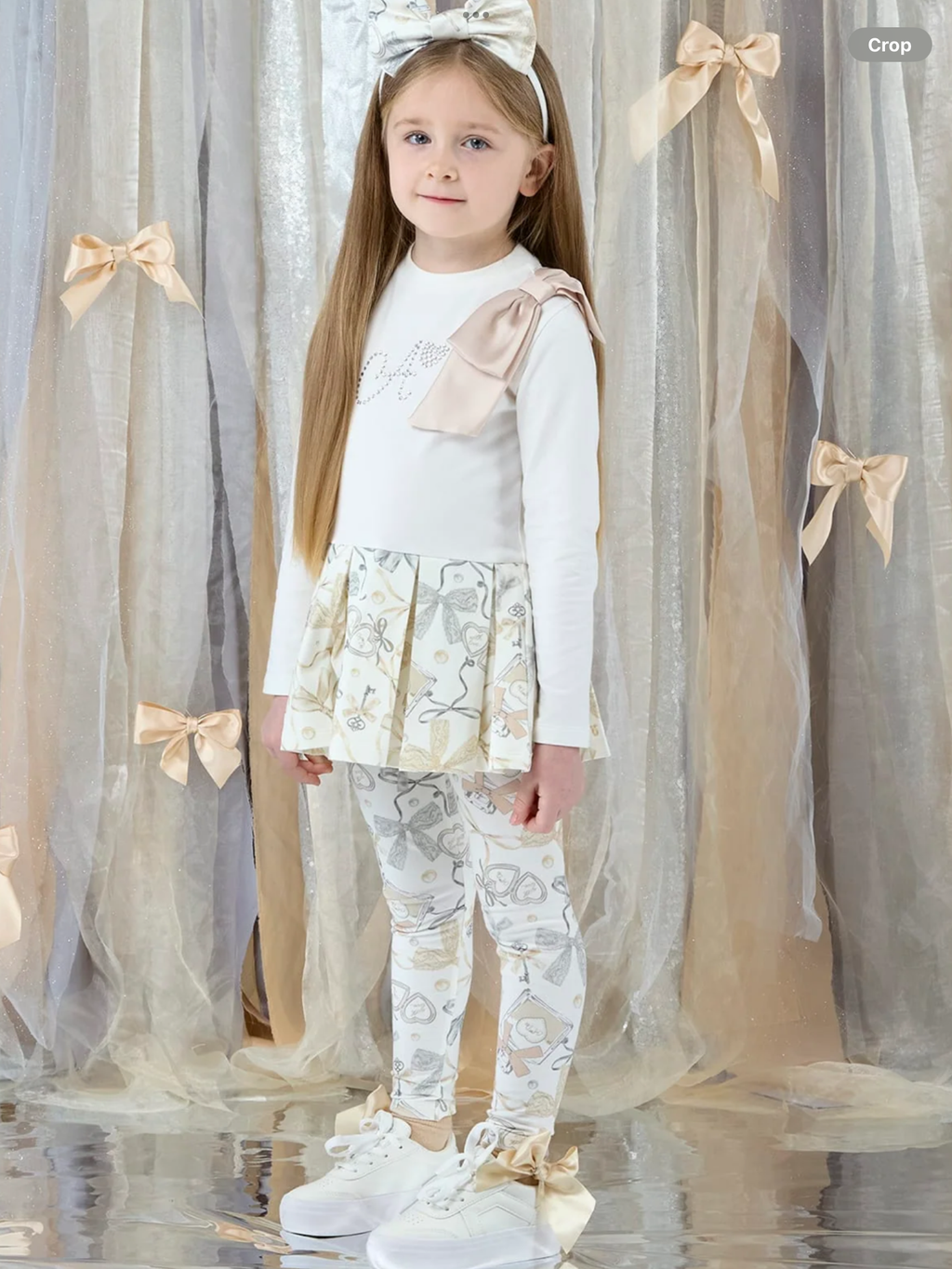 PRE  ORDER A Dee Girls Bow Print 'Blake' Leggings Set 0726808