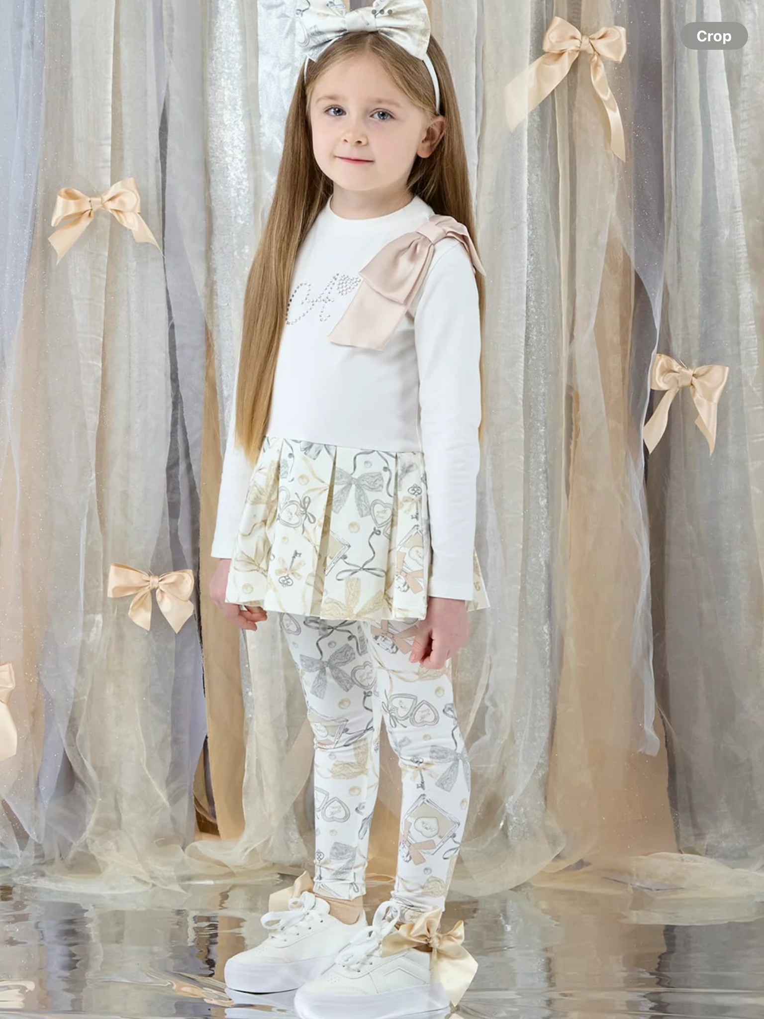 PRE  ORDER A Dee Girls Bow Print 'Blake' Leggings Set 0726808
