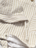 Newborn boy striped faux dungarees romper with striped hat 0425242