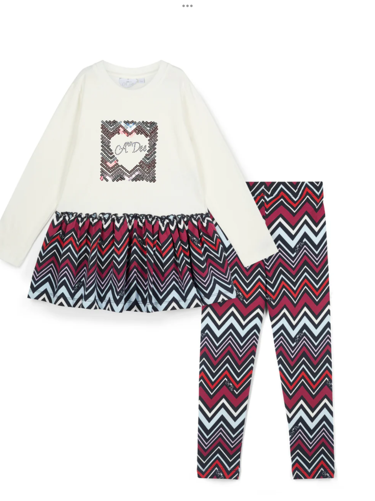 Pre order A Dee Girls 'Crissy' Chevron Print Leggings Set 0726825