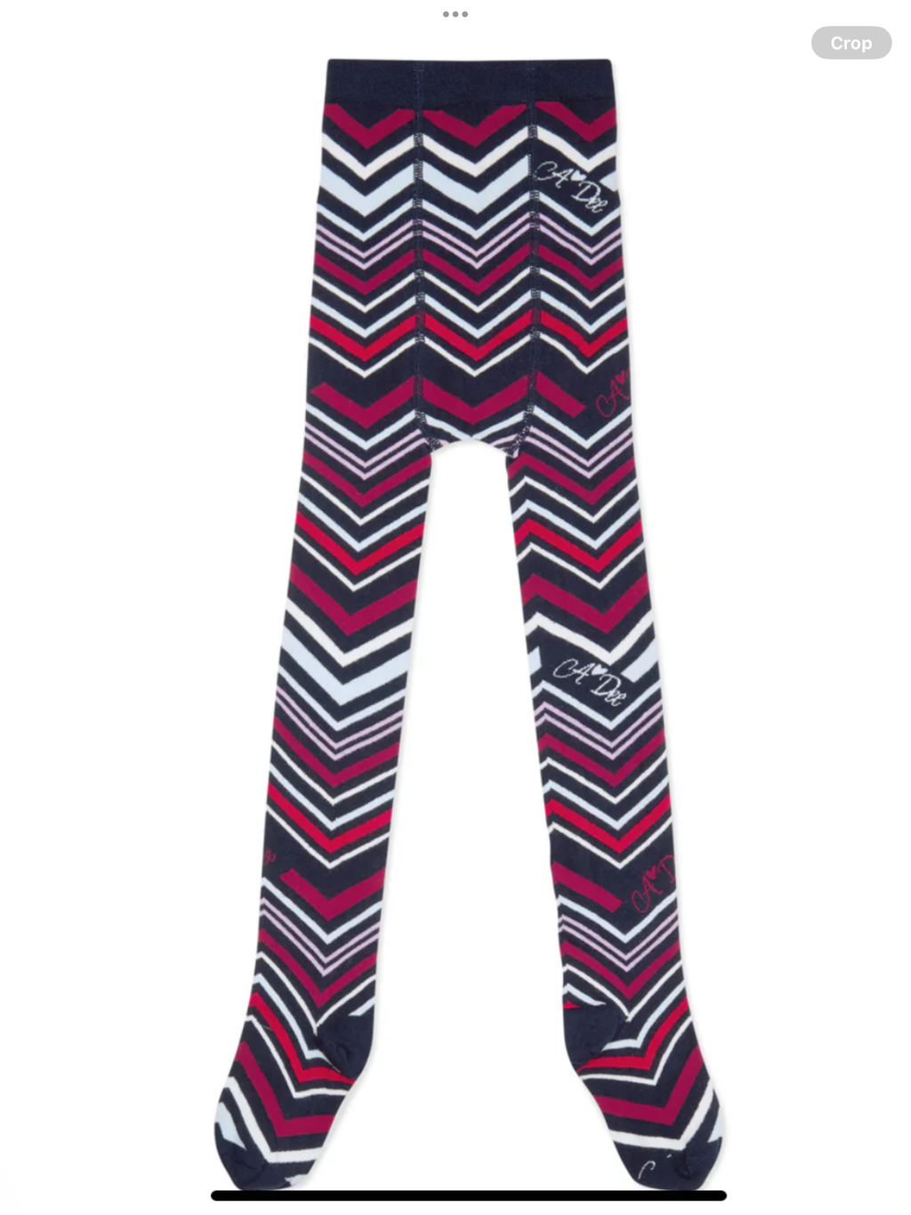 PRE ORDER A Dee Girls Navy Chevron Print 'Ari' Tights 0726827