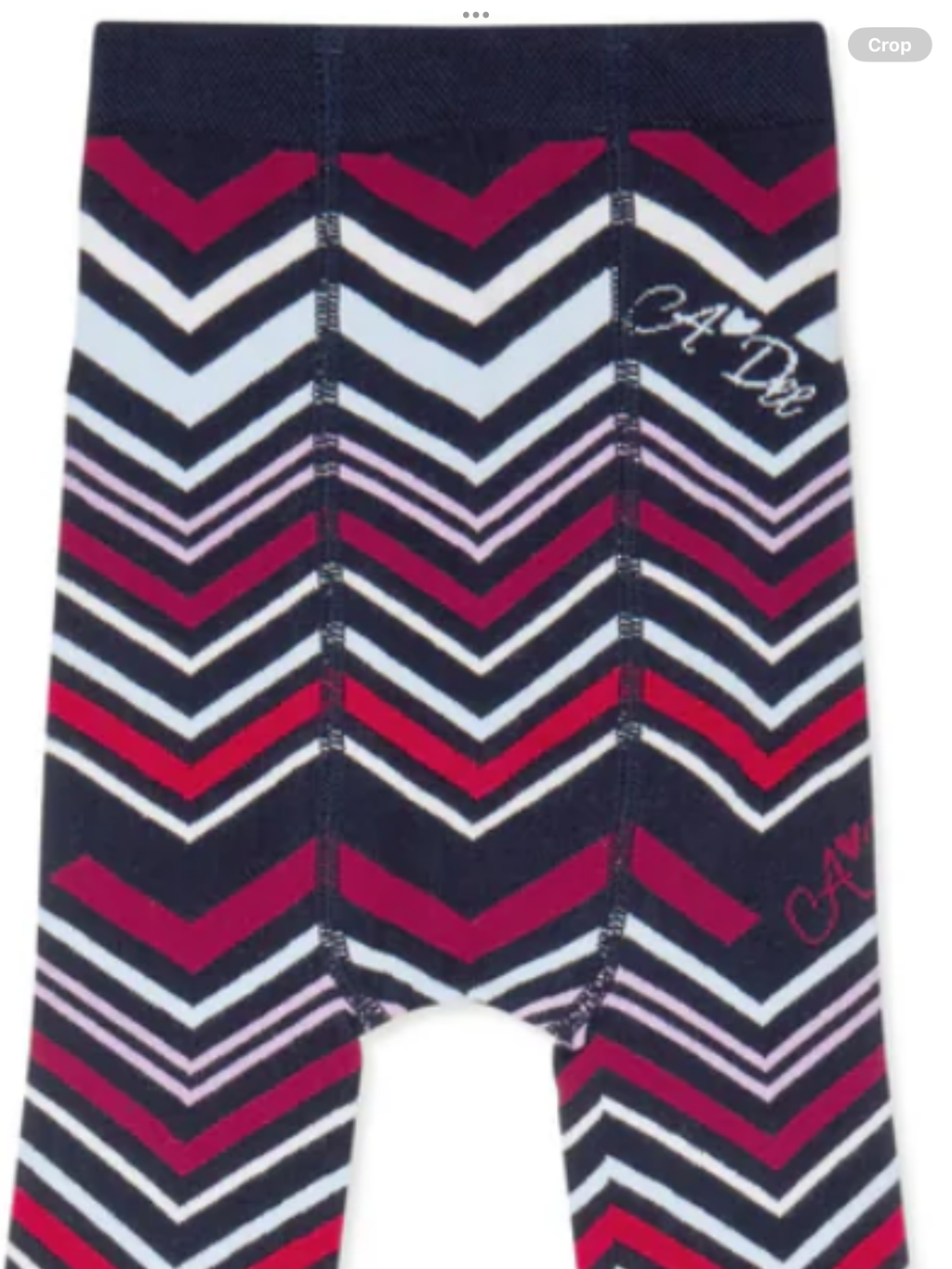 PRE ORDER A Dee Girls Navy Chevron Print 'Ari' Tights 0726827