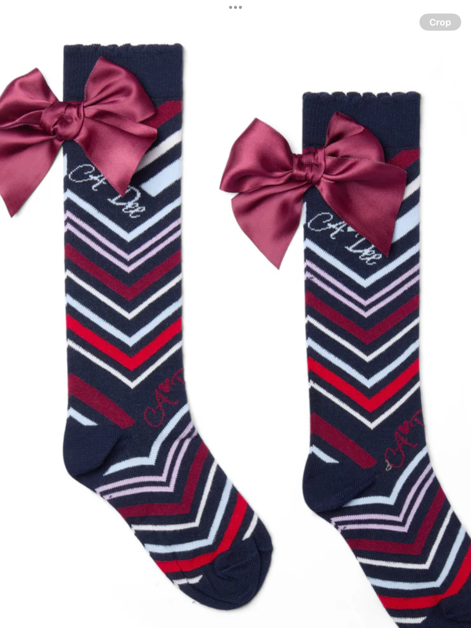 PRE ORDER A Dee Girls Chevron Print 'Alessandra' Knee Socks 0726828