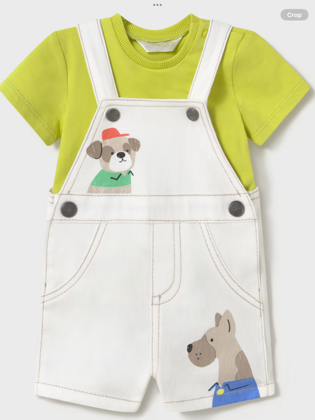 Newborn boy dungarees and t-shirt set 0425247