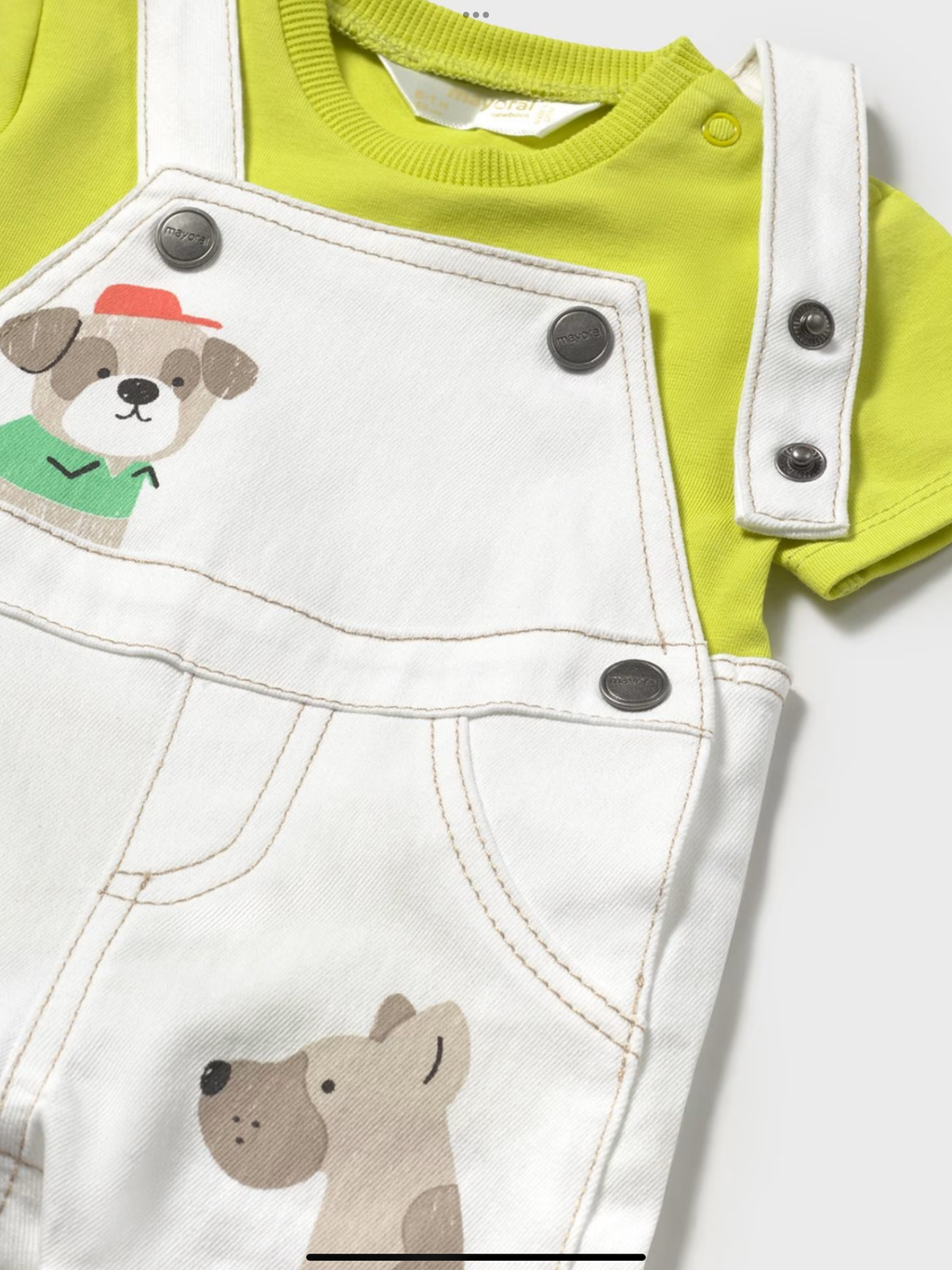 Newborn boy dungarees and t-shirt set 0425247