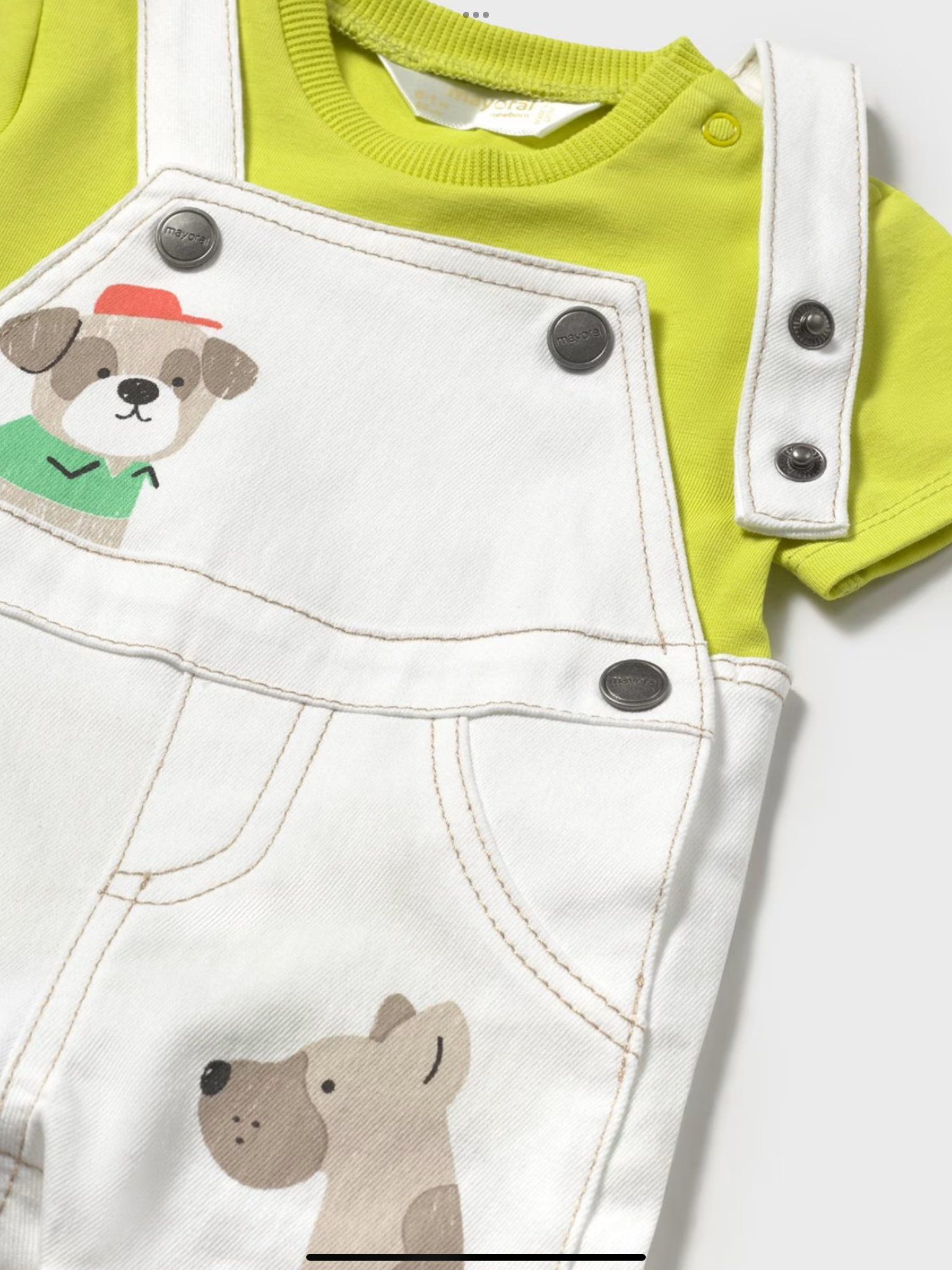 Newborn boy dungarees and t-shirt set 0425247