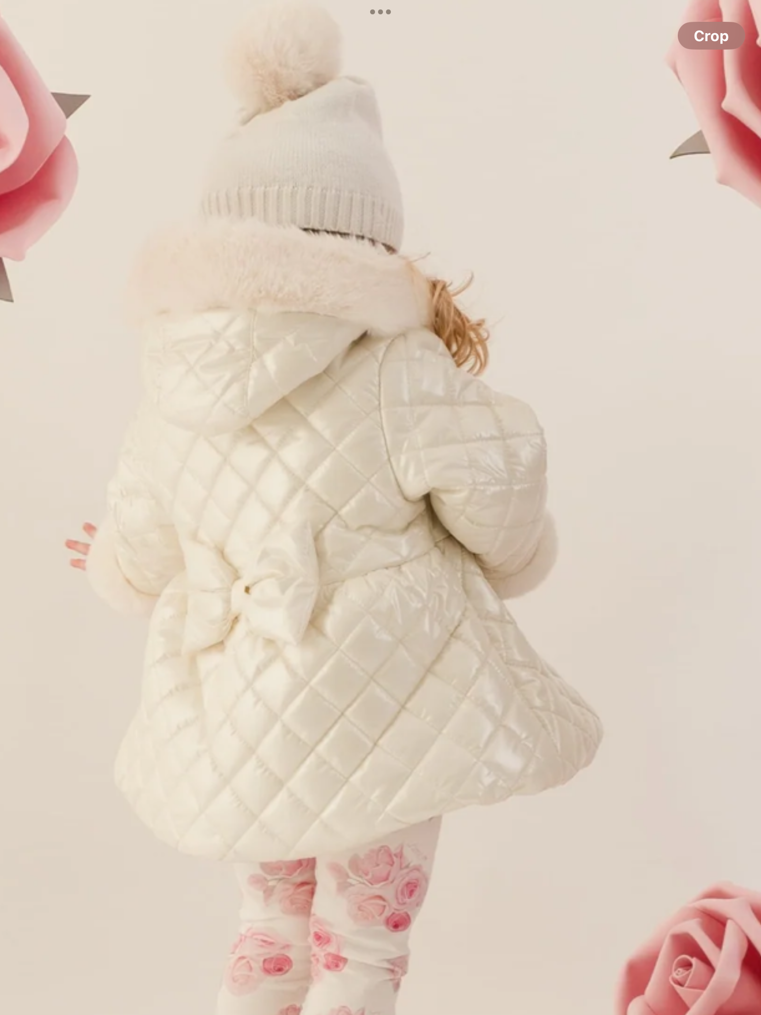 PRE ORDER LITTLE A Little Bloom Dolly Quilted Jacket - Snow White 0726832