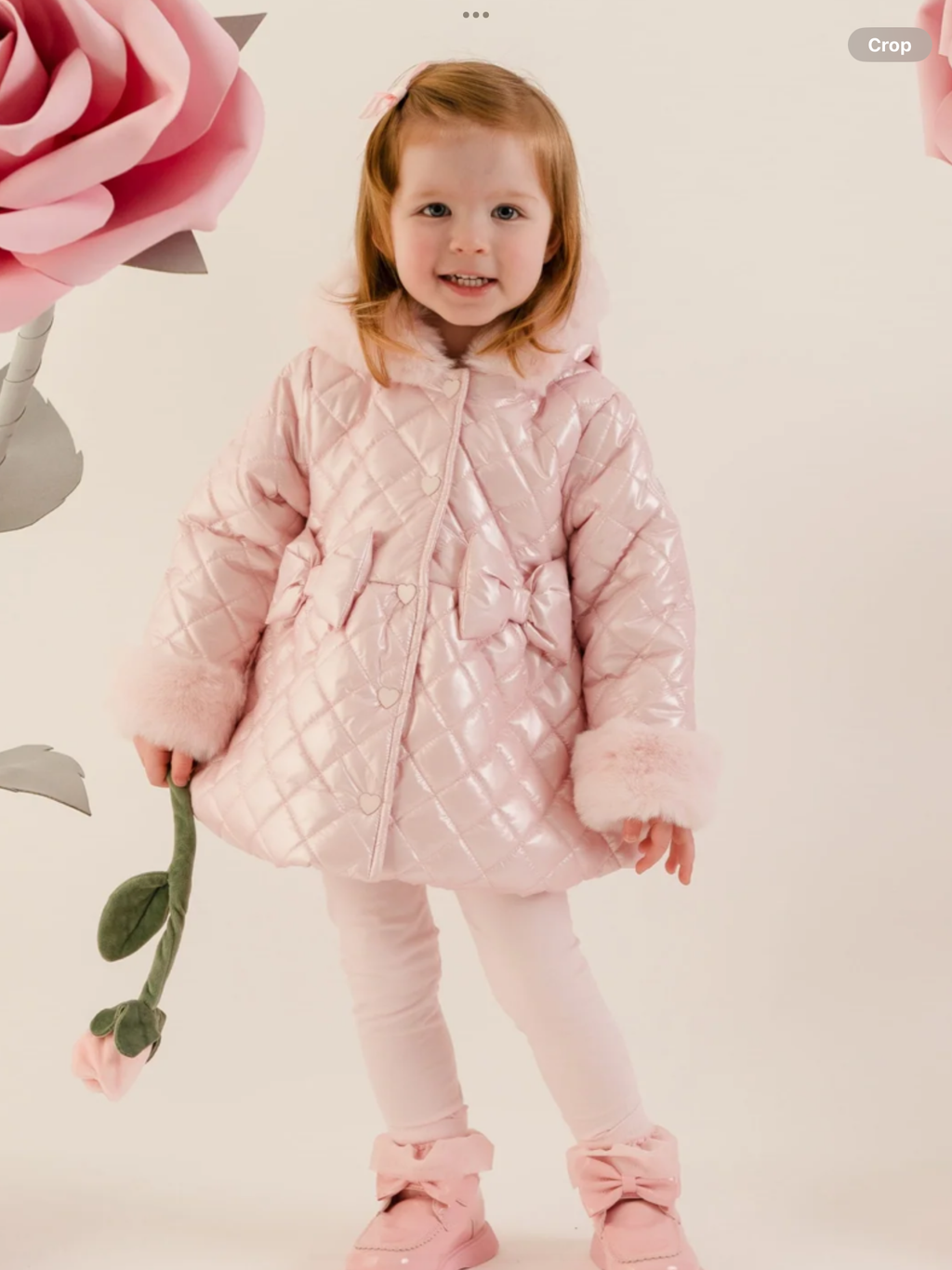 PRE ORDER LITTLE A Little Bloom Dolly Quilted Jacket - Pale Pink 0726683