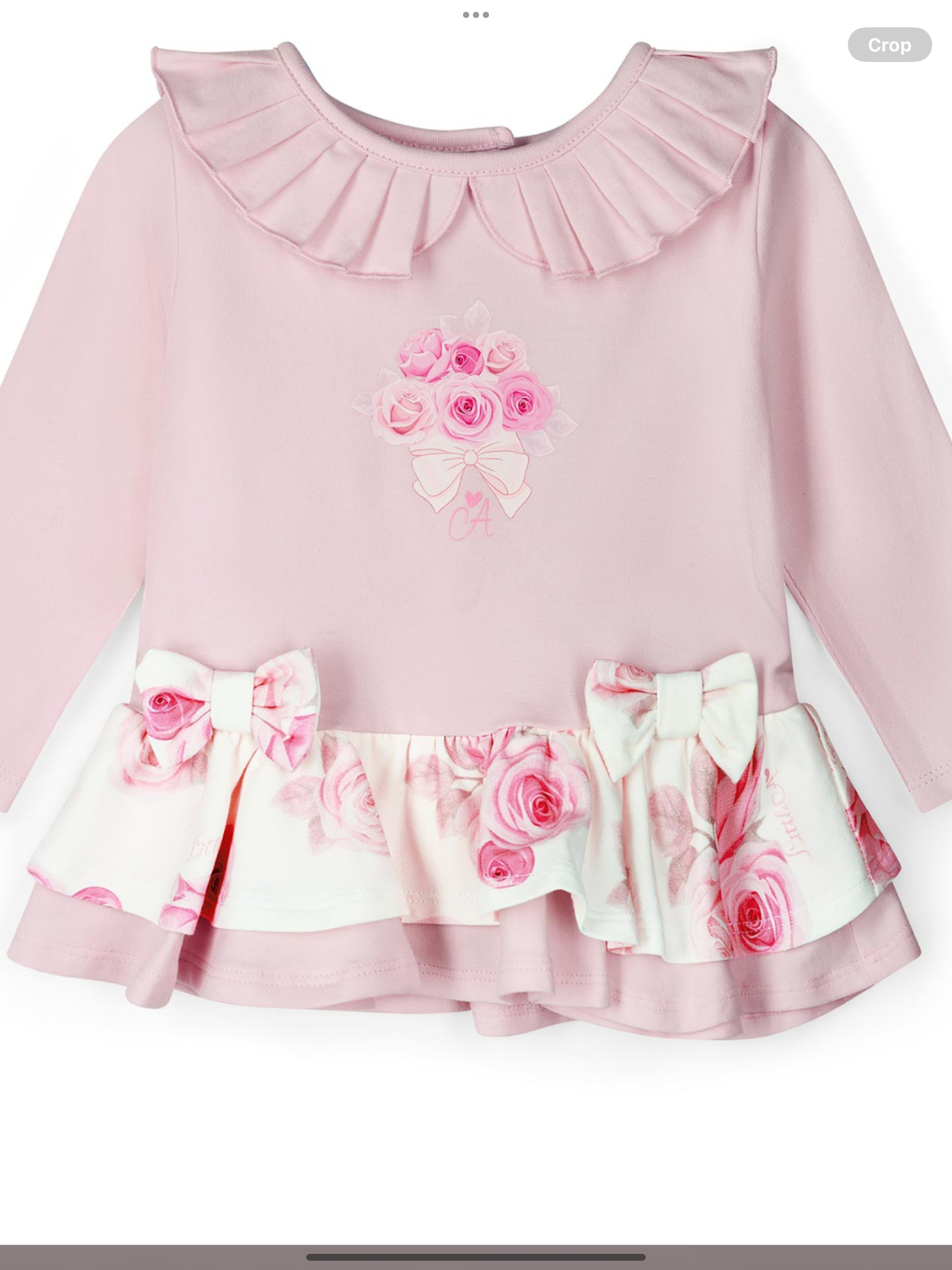 PRE ORDER Little A Girls Little Bloom Collection Daisy Rose Print Legging Set - Pale Pink 0726835