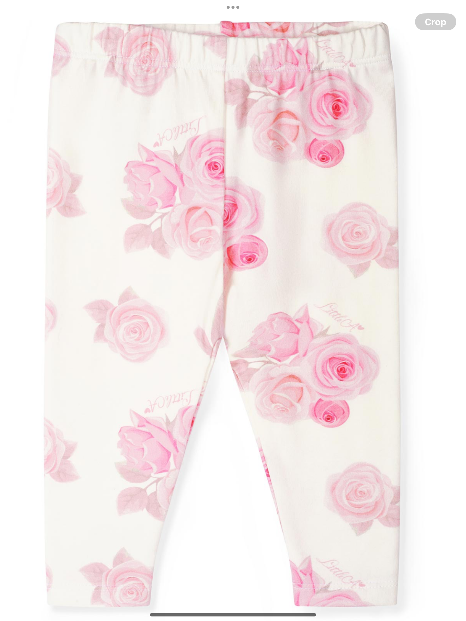 PRE ORDER Little A Girls Little Bloom Collection Daisy Rose Print Legging Set - Pale Pink 0726835