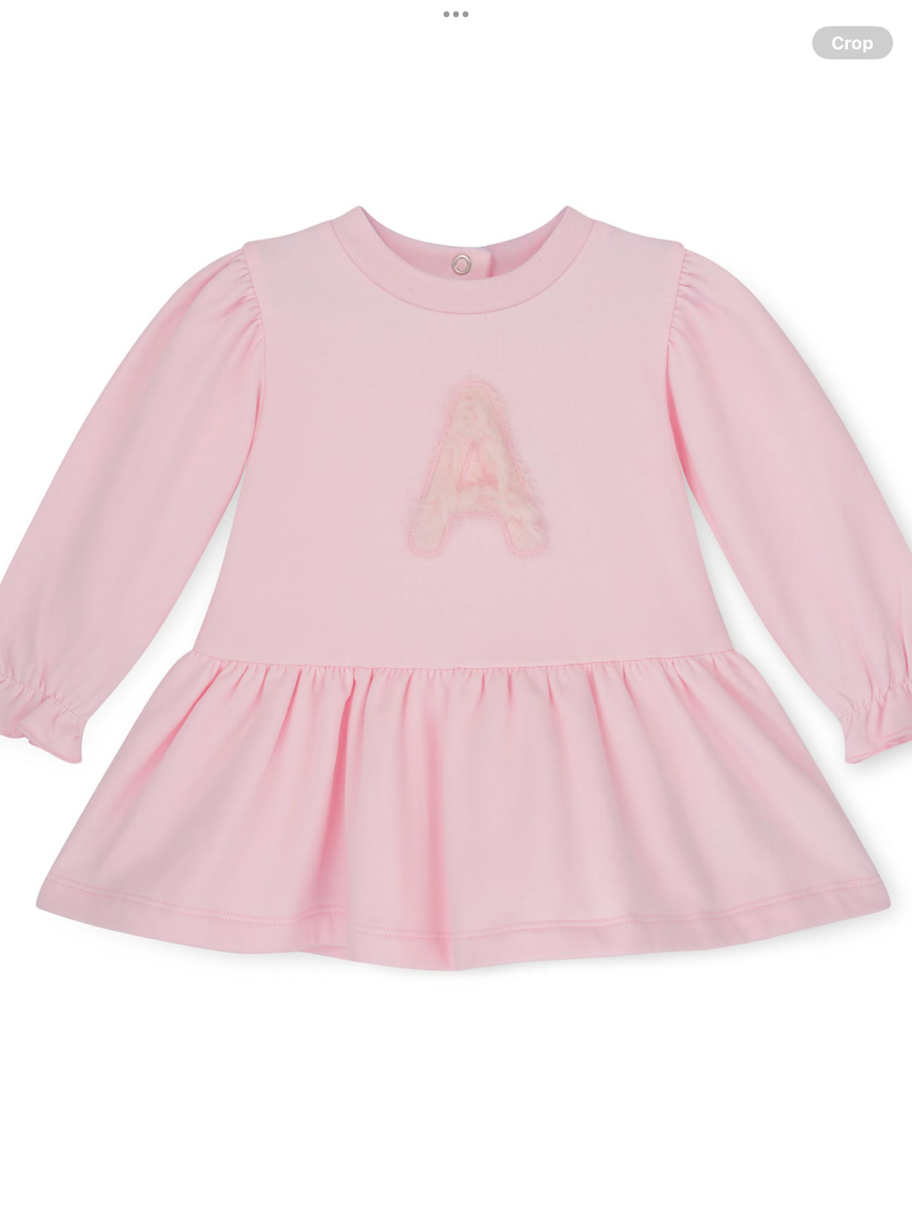 PRE ORDER PRE ORDER Little A Girls Little Bloom Collection Dream Fur Initial Dress - Pale Pink 0726836