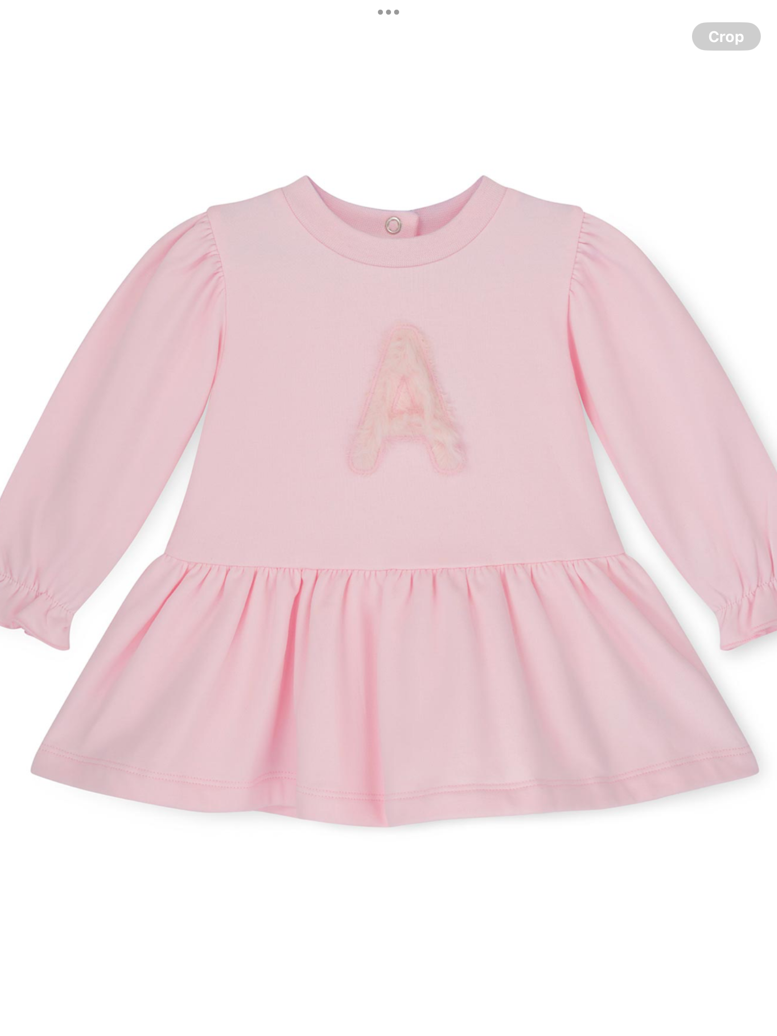 PRE ORDER PRE ORDER Little A Girls Little Bloom Collection Dream Fur Initial Dress - Pale Pink 0726836