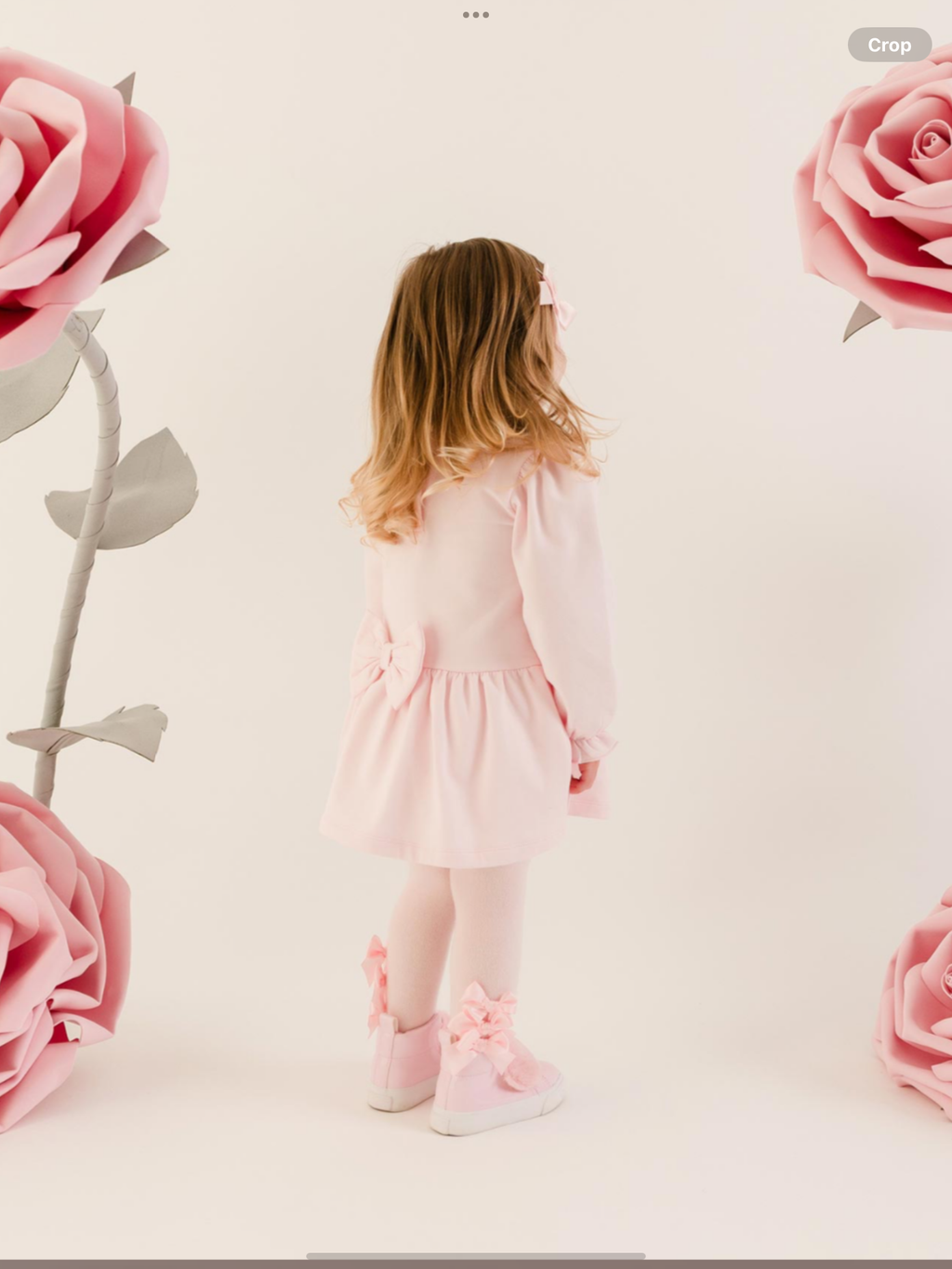 PRE ORDER PRE ORDER Little A Girls Little Bloom Collection Dream Fur Initial Dress - Pale Pink 0726836