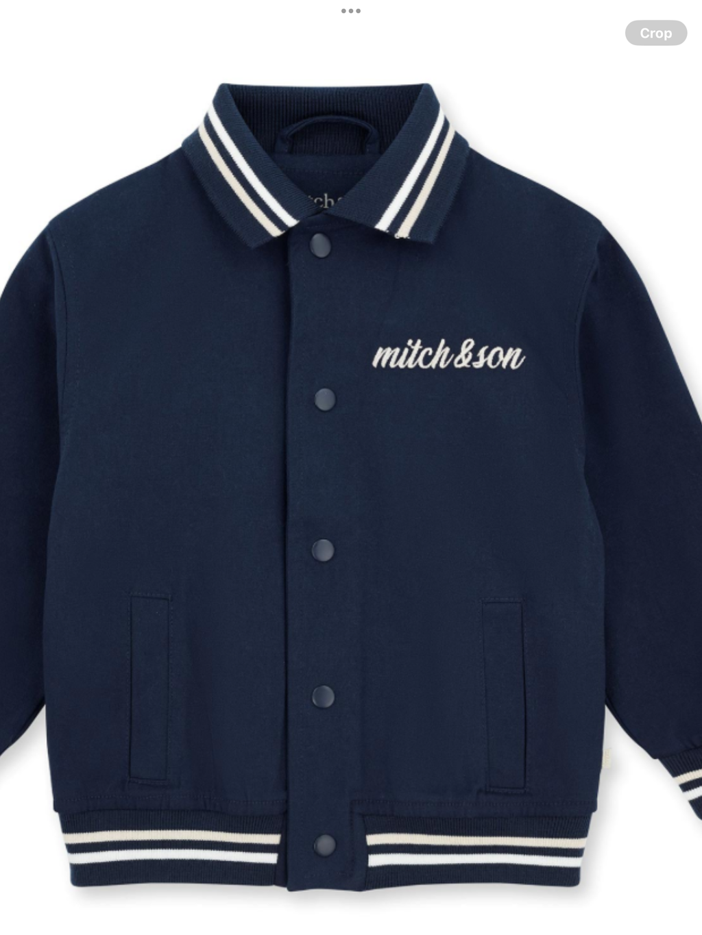 Mitch & Son Classic Collection Santiago Twill Bomber Jacket - Dark Navy 0826790