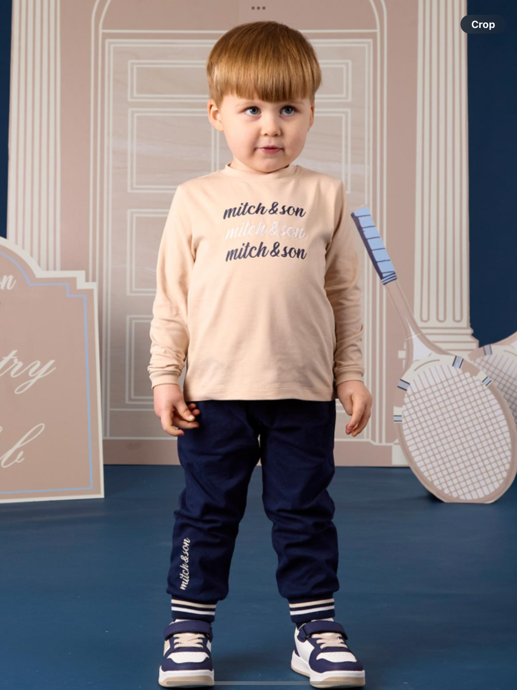 Mitch & Son Classic Collection Sutton Long Sleeve T-Shirt - Stone Beige 0826792