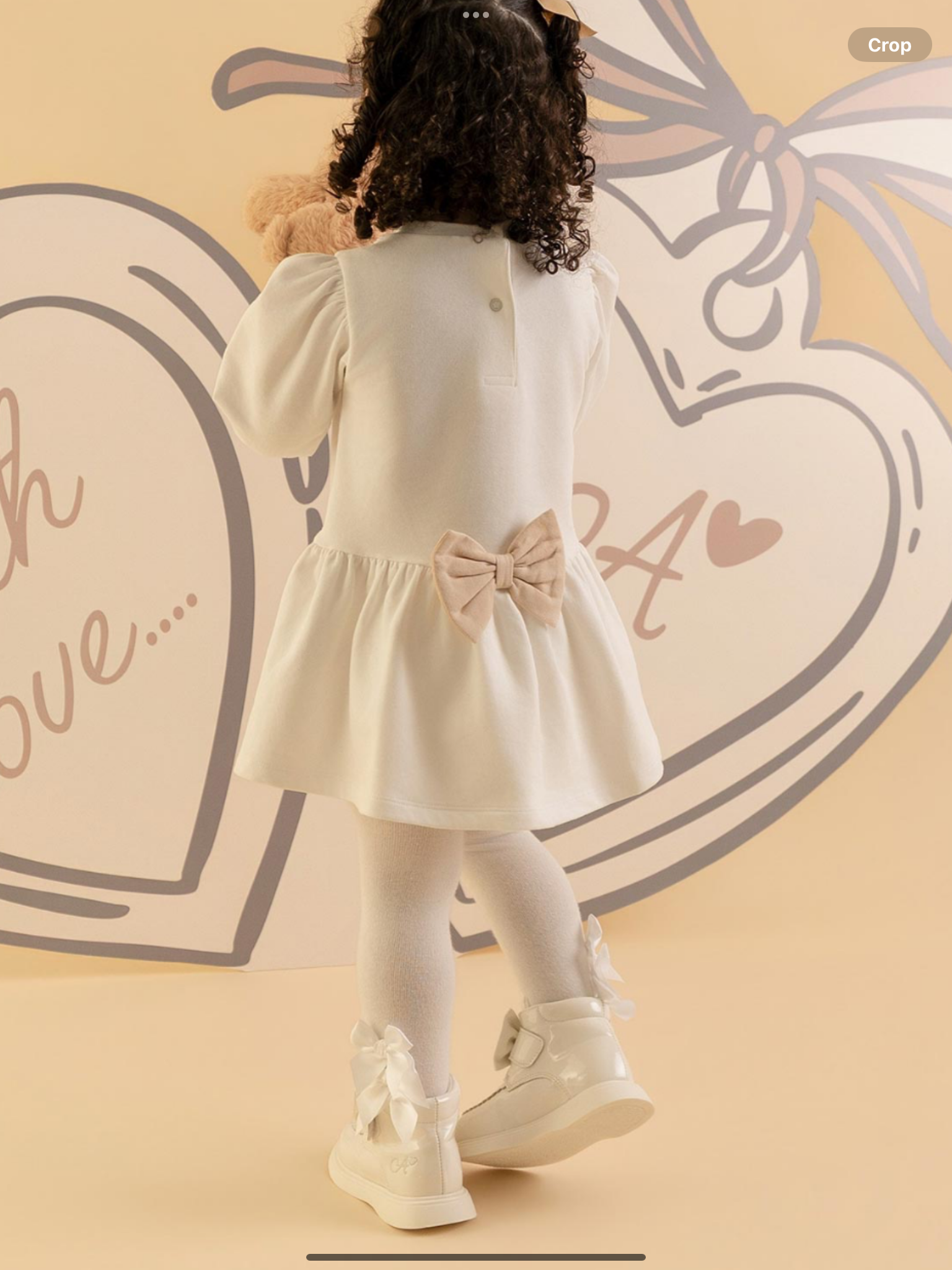 Little A Girls Little Locket Collection Delilah Sweat Dress - Snow White  0826794
