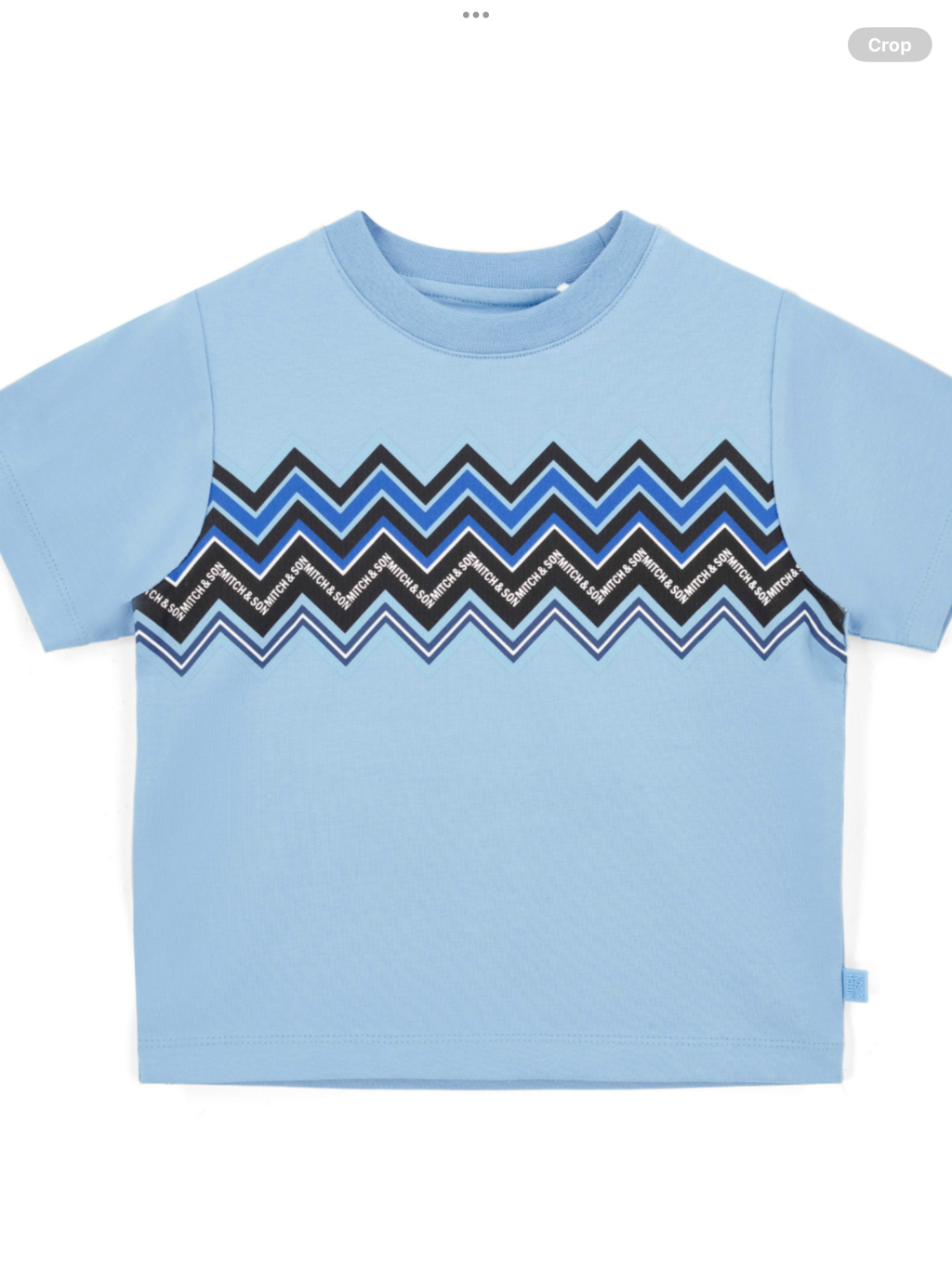 Mitch & Son Boys Cornflower Blue ZigZag Print T-Shirt - Wallace (MS26611)   0826797