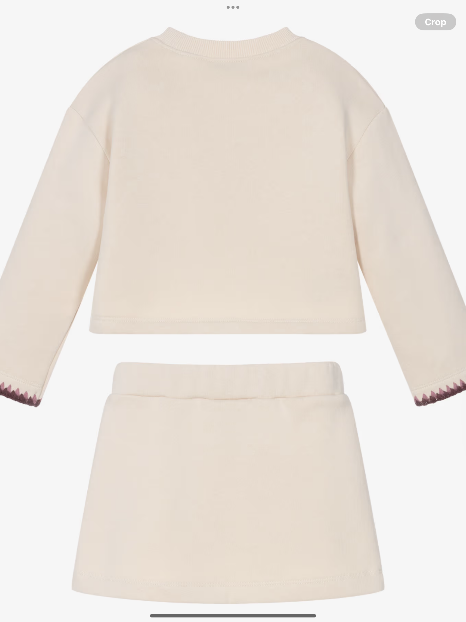 Mayoral Girls Beige Jersey Skirt Set with Heart 0826803