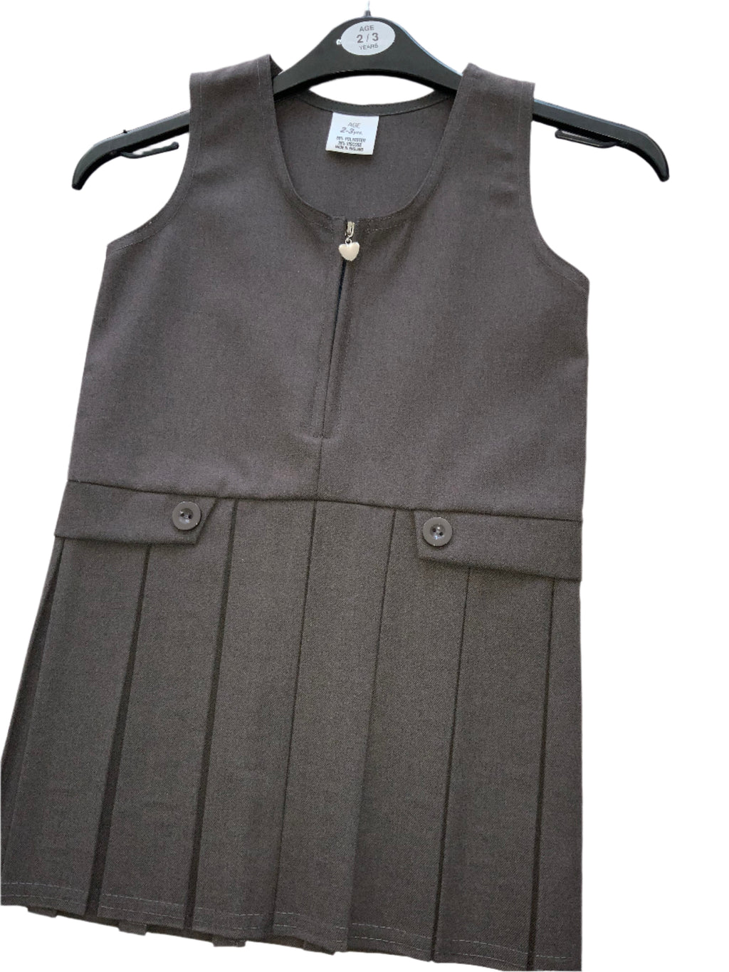 Grey pleated pinafore 0525295