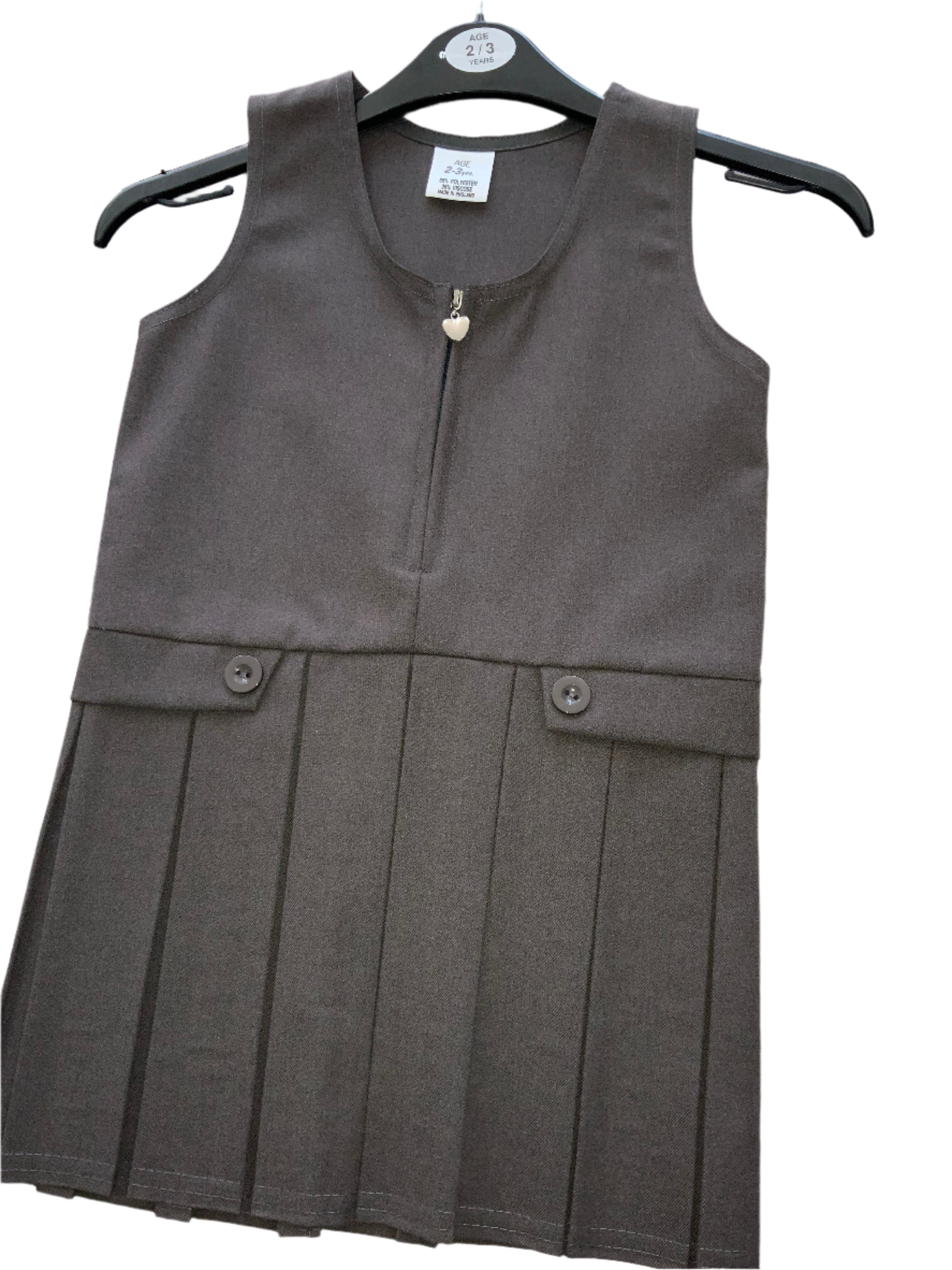 Grey pleated pinafore 0525295