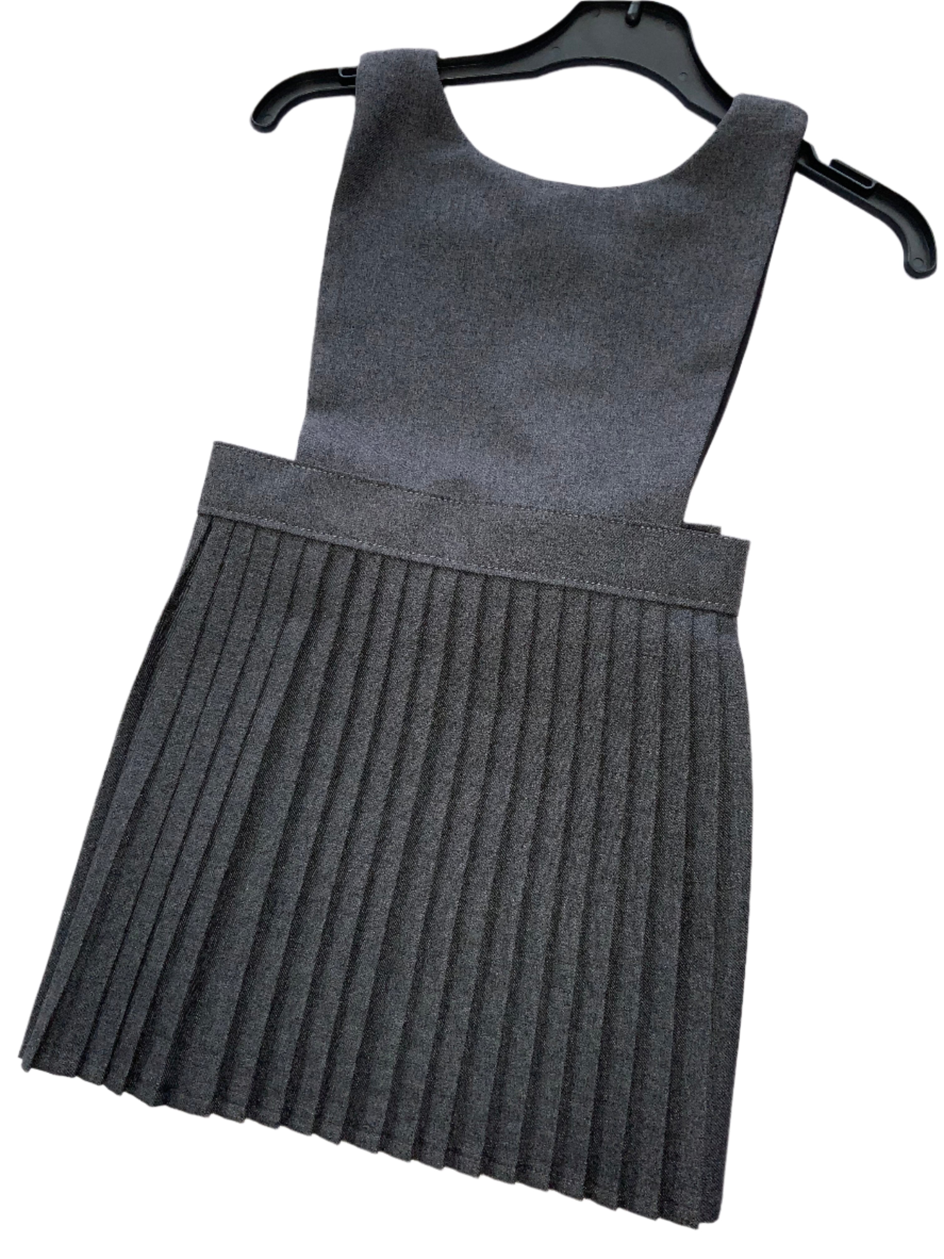 Grey pleated pinafore 0525294