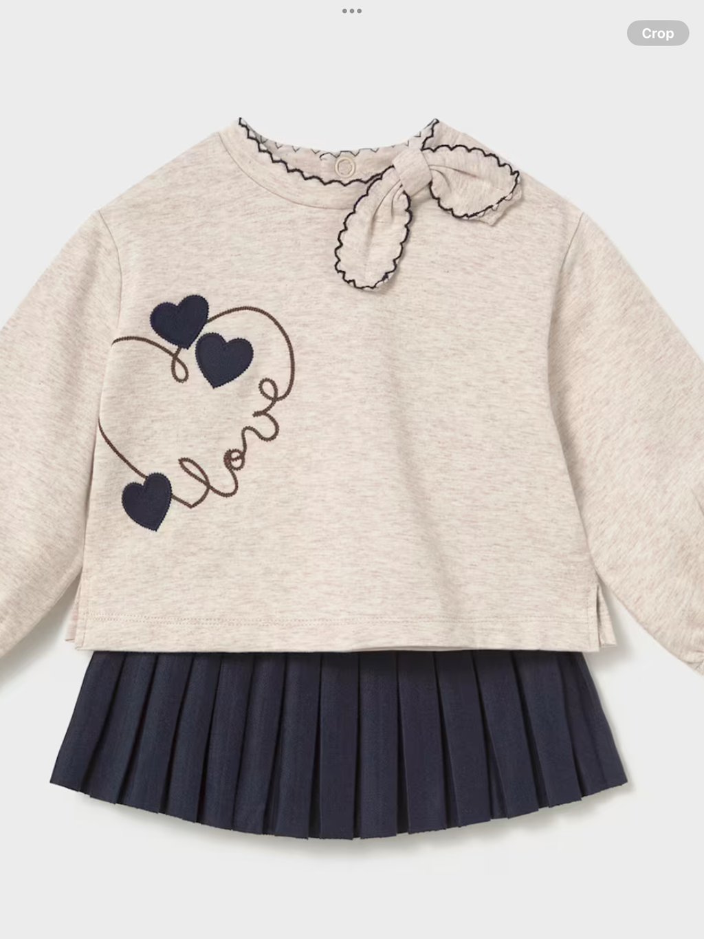 Mayoral Heart Jumper and Pleated Skirt Set 0826826