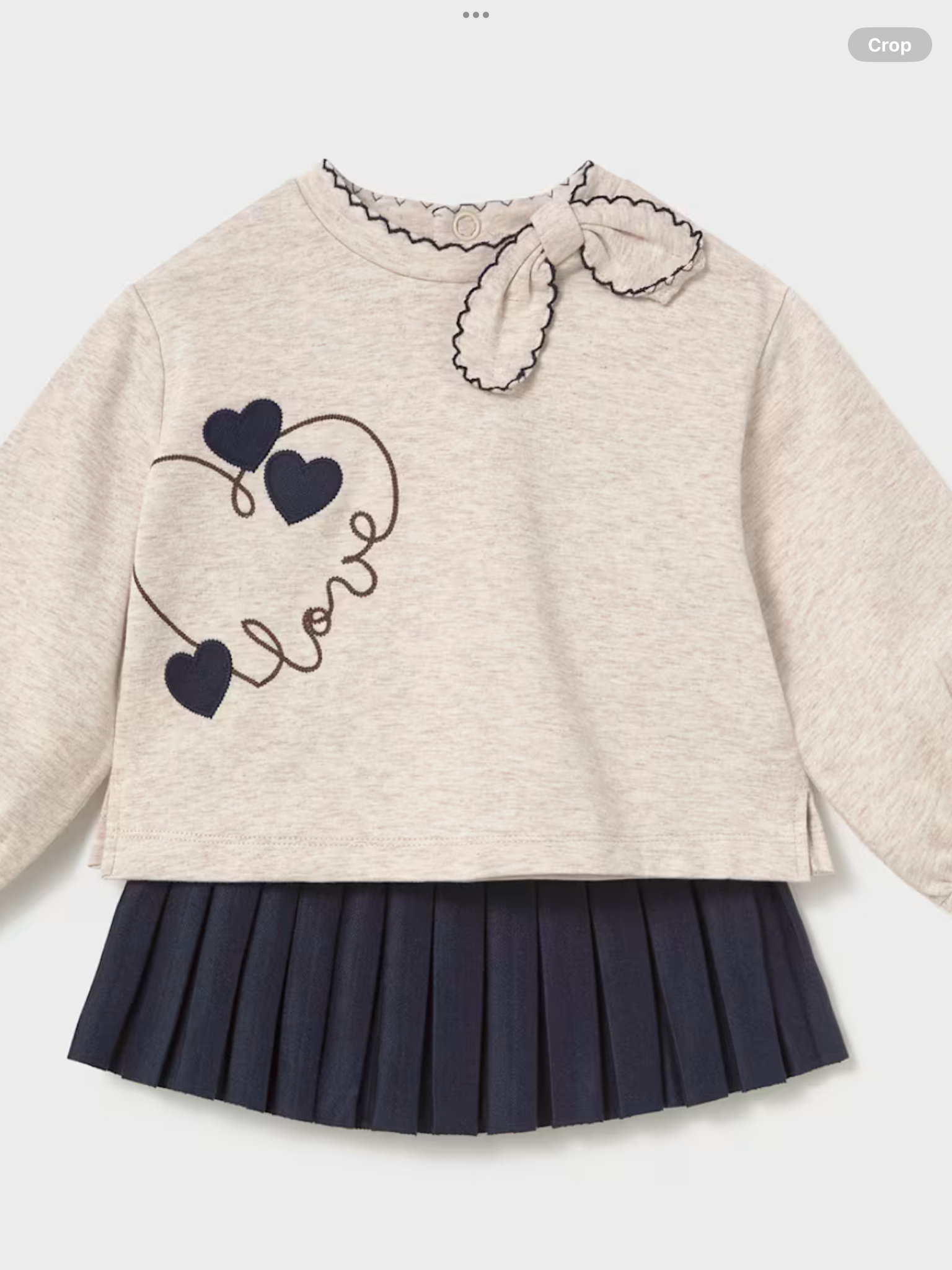 Mayoral Heart Jumper and Pleated Skirt Set 0826826