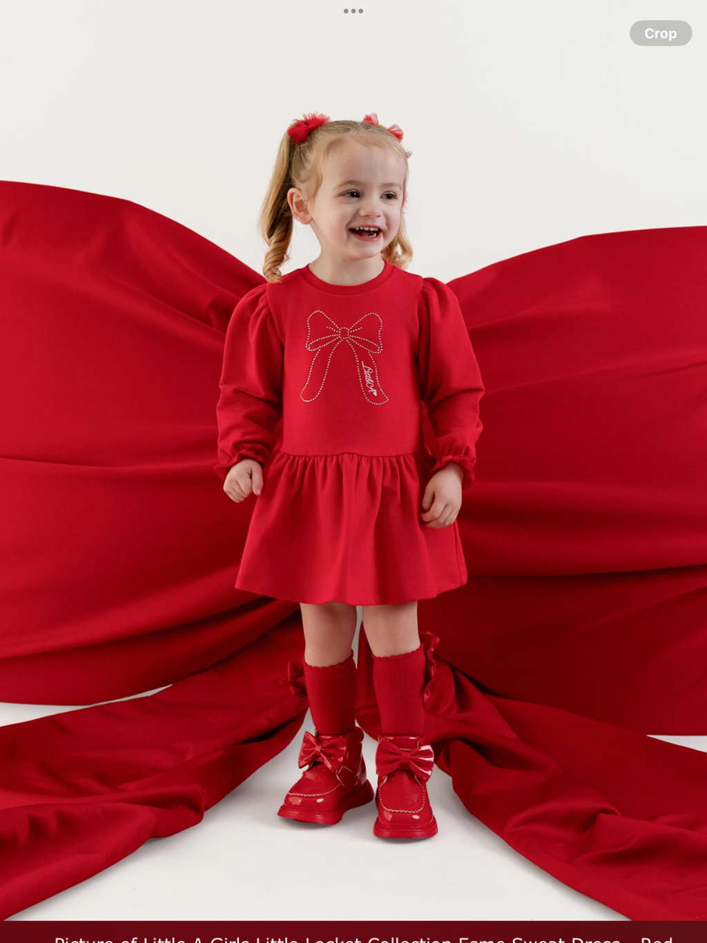 Little A Girls Little Locket Collection Esme Sweat Dress - Red 0826834