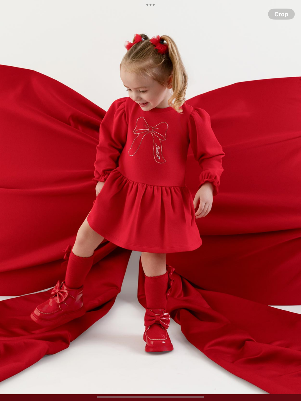 Little A Girls Little Locket Collection Esme Sweat Dress - Red 0826834