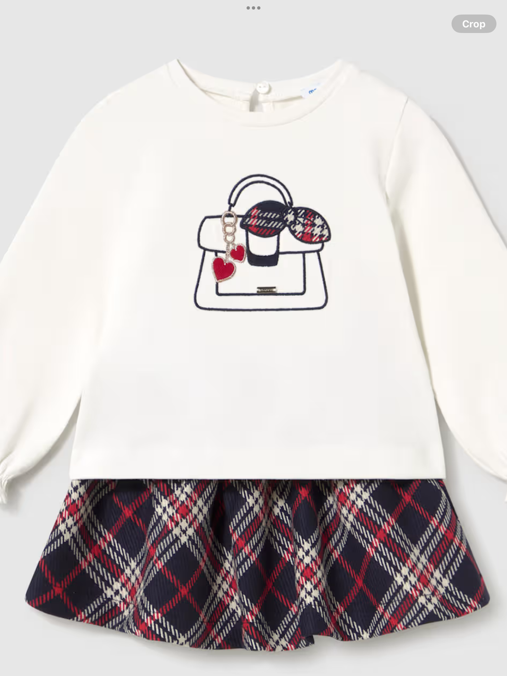 Mayoral check skirt and t-shirt set  0826835