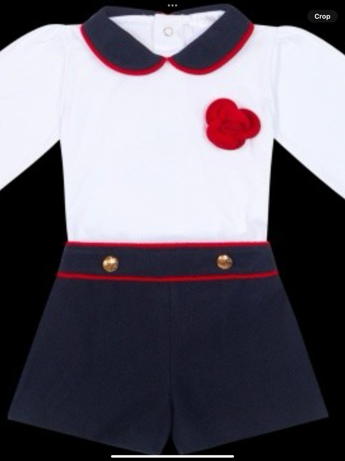 DEOLINDA navy shorts set 0926843